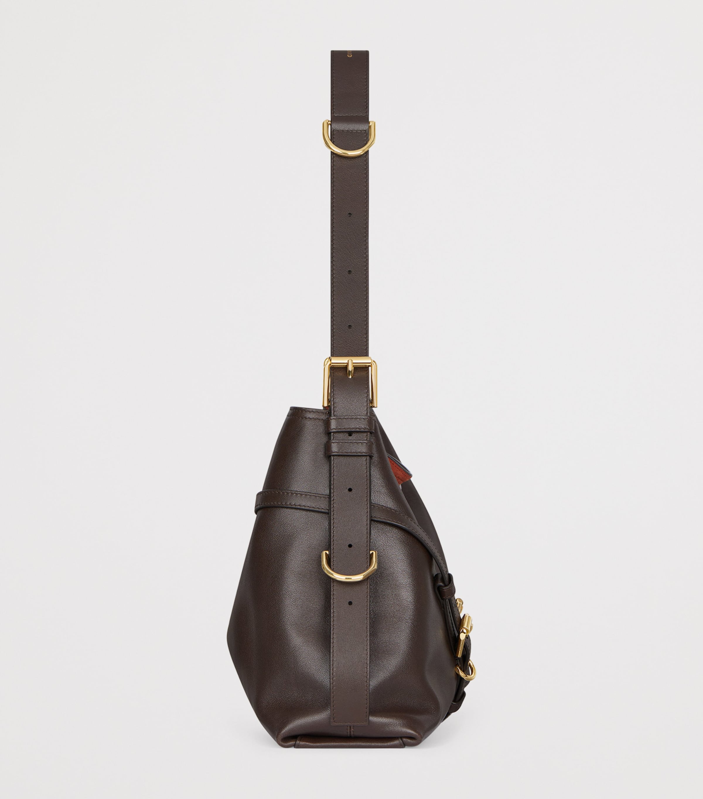 Medium Leather Voyou Top-Handle Bag CHOCOLATE Image 3