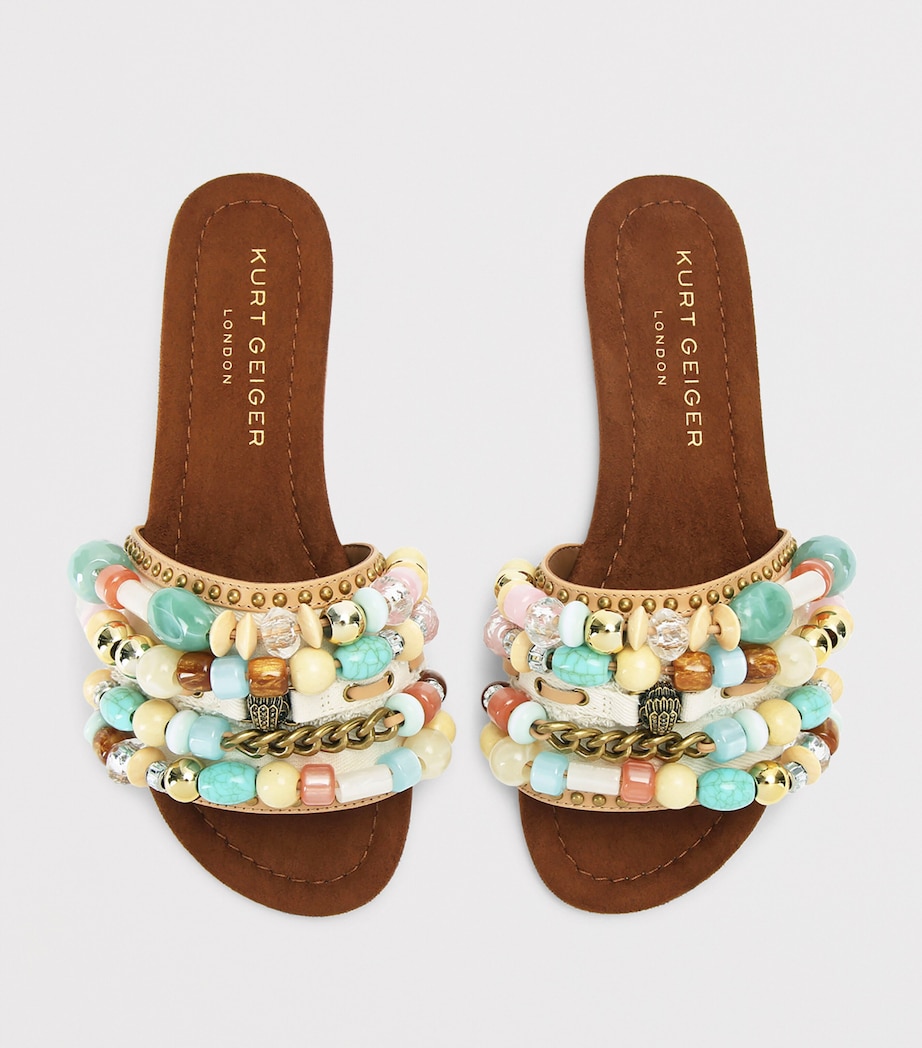 Kurt Geiger London Beaded Southbank Sandals Cream Comb Image 3