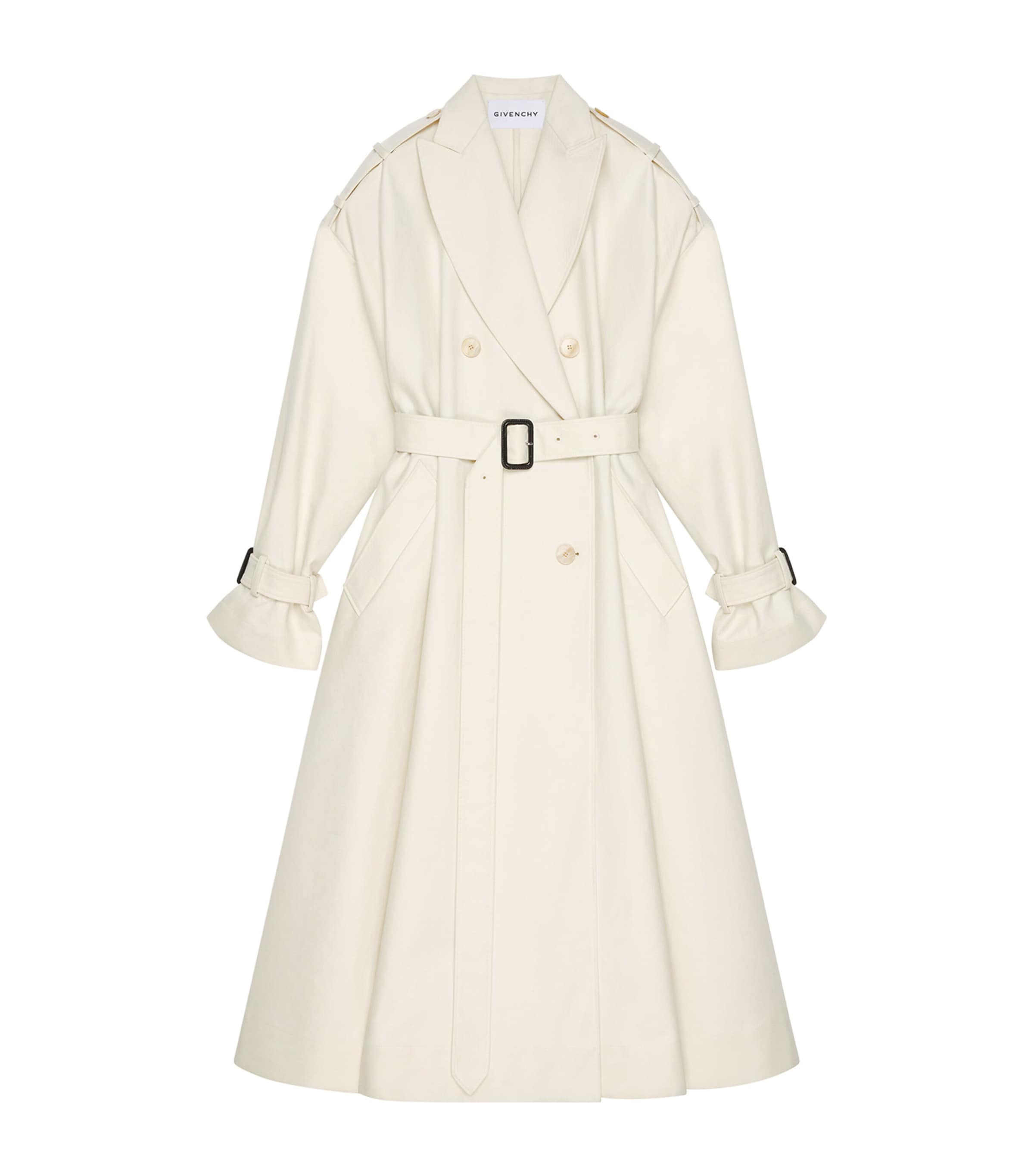 Cotton Belted Trench Coat IVORY Image 1