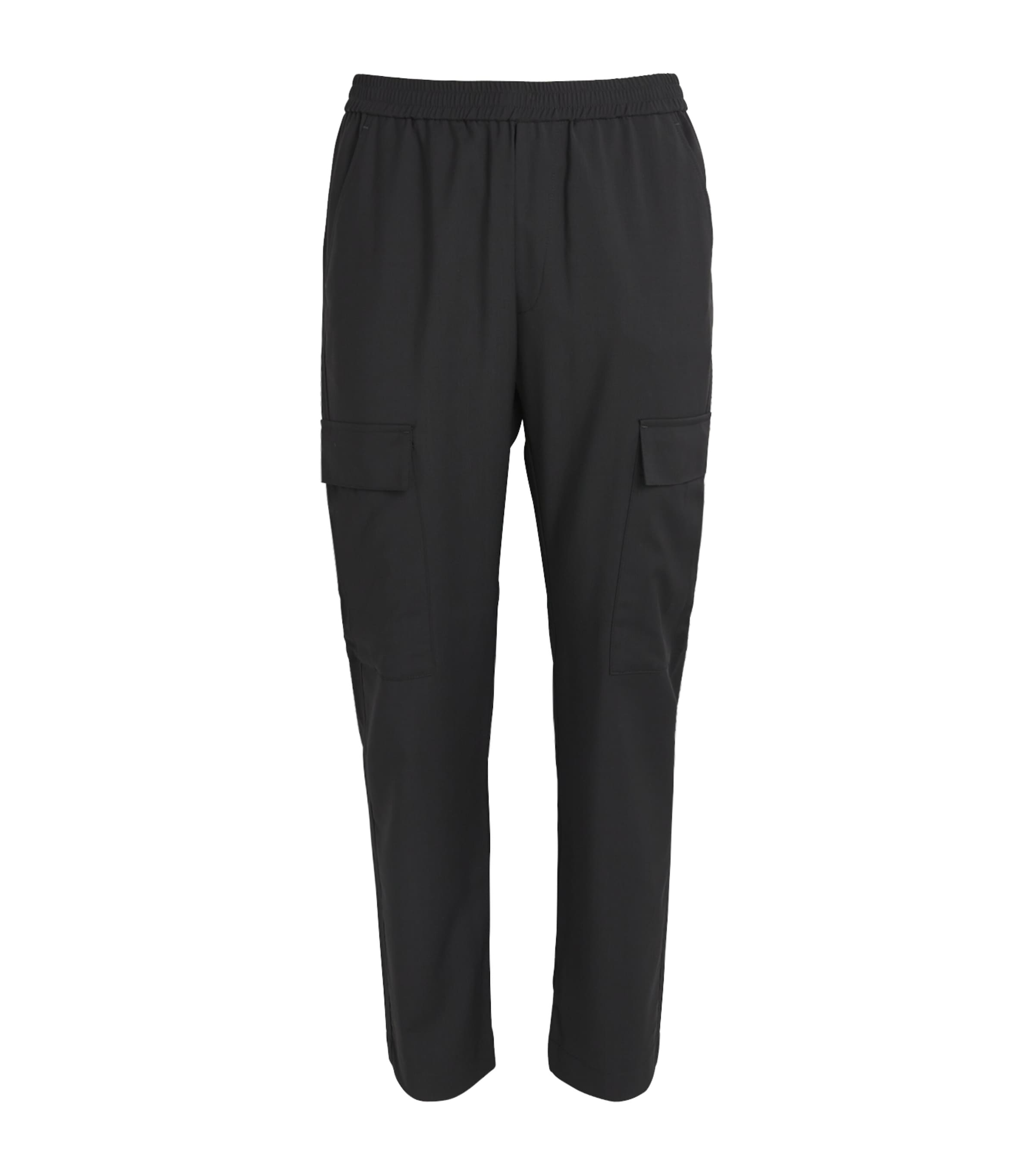 Shop Barena Venezia Virgin Wool Cargo Trousers In Black