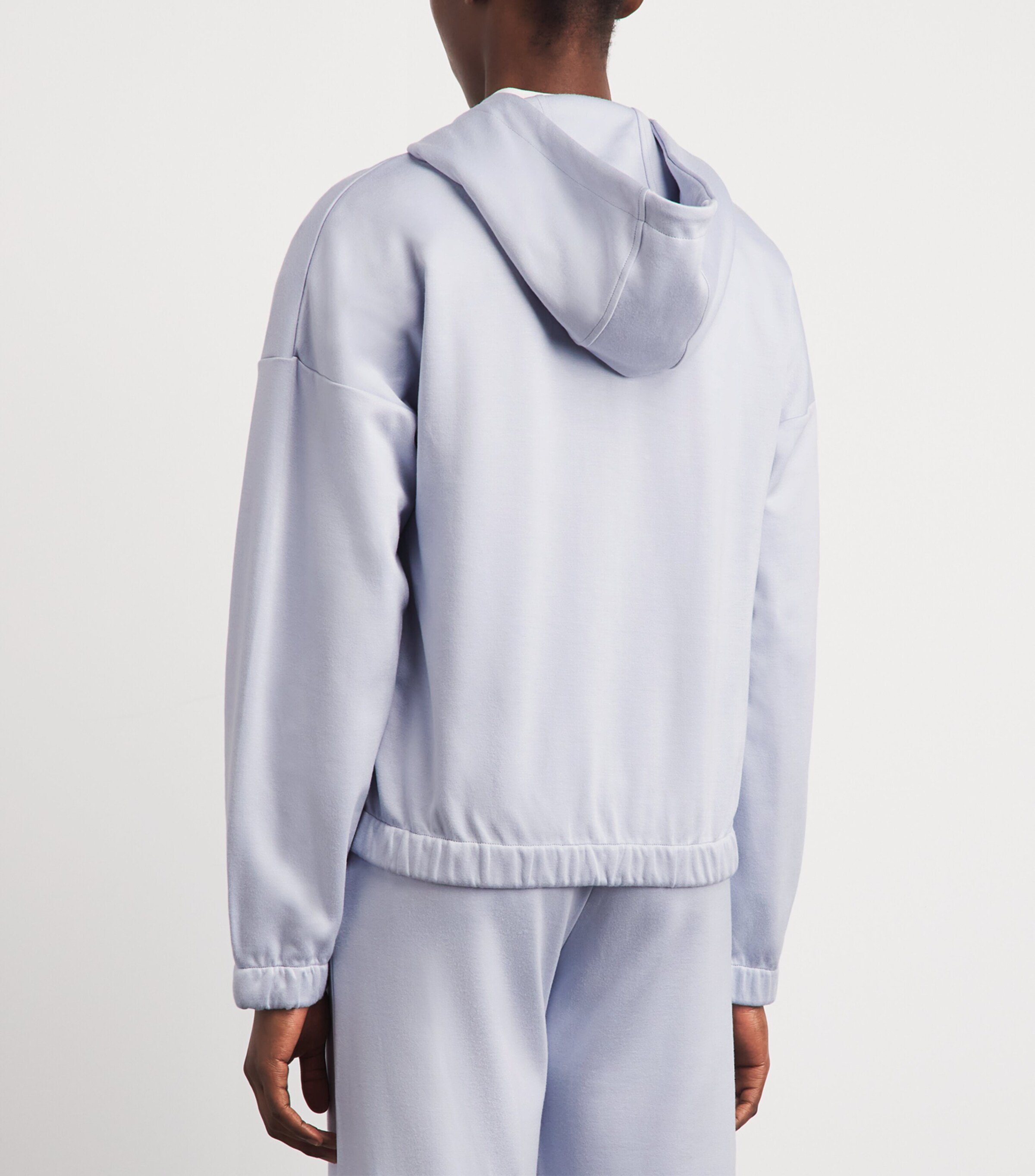 Eleventy Womens Cotton-Blend Zip-Up Hoodie Nuvola Image 5