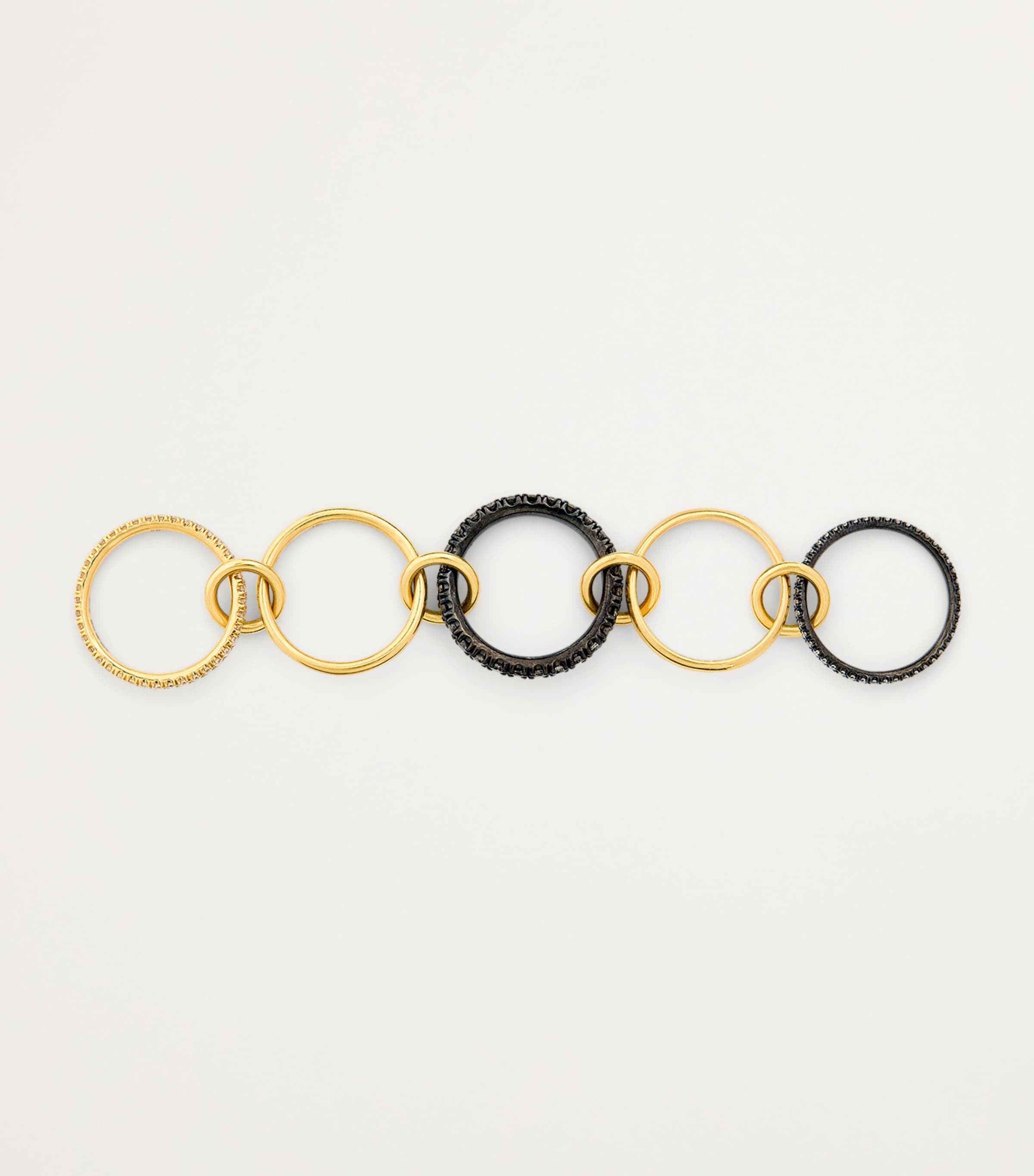 Spinelli Kilcollin Yellow Gold, Silver and Diamond Noelle Ring Mixed Gold Image 3
