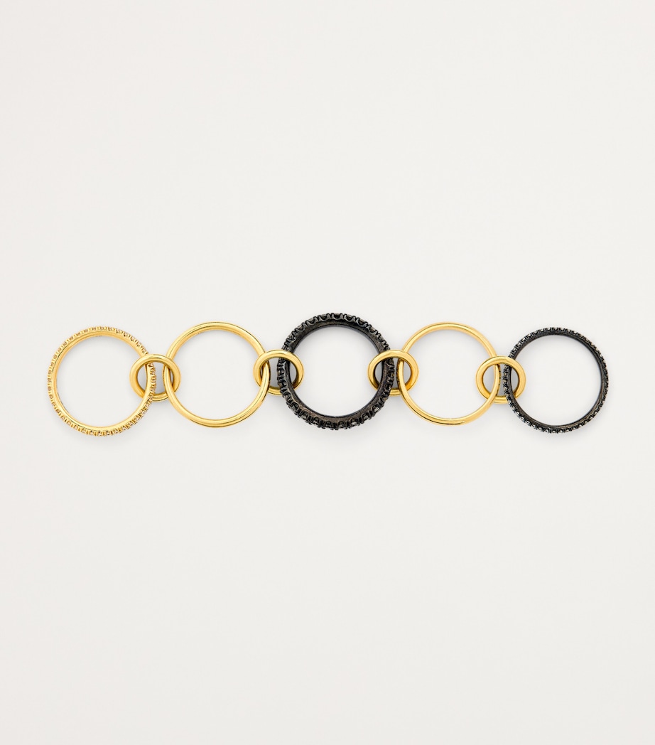 Spinelli Kilcollin Yellow Gold, Silver and Diamond Noelle Ring Mixed Gold Image 3