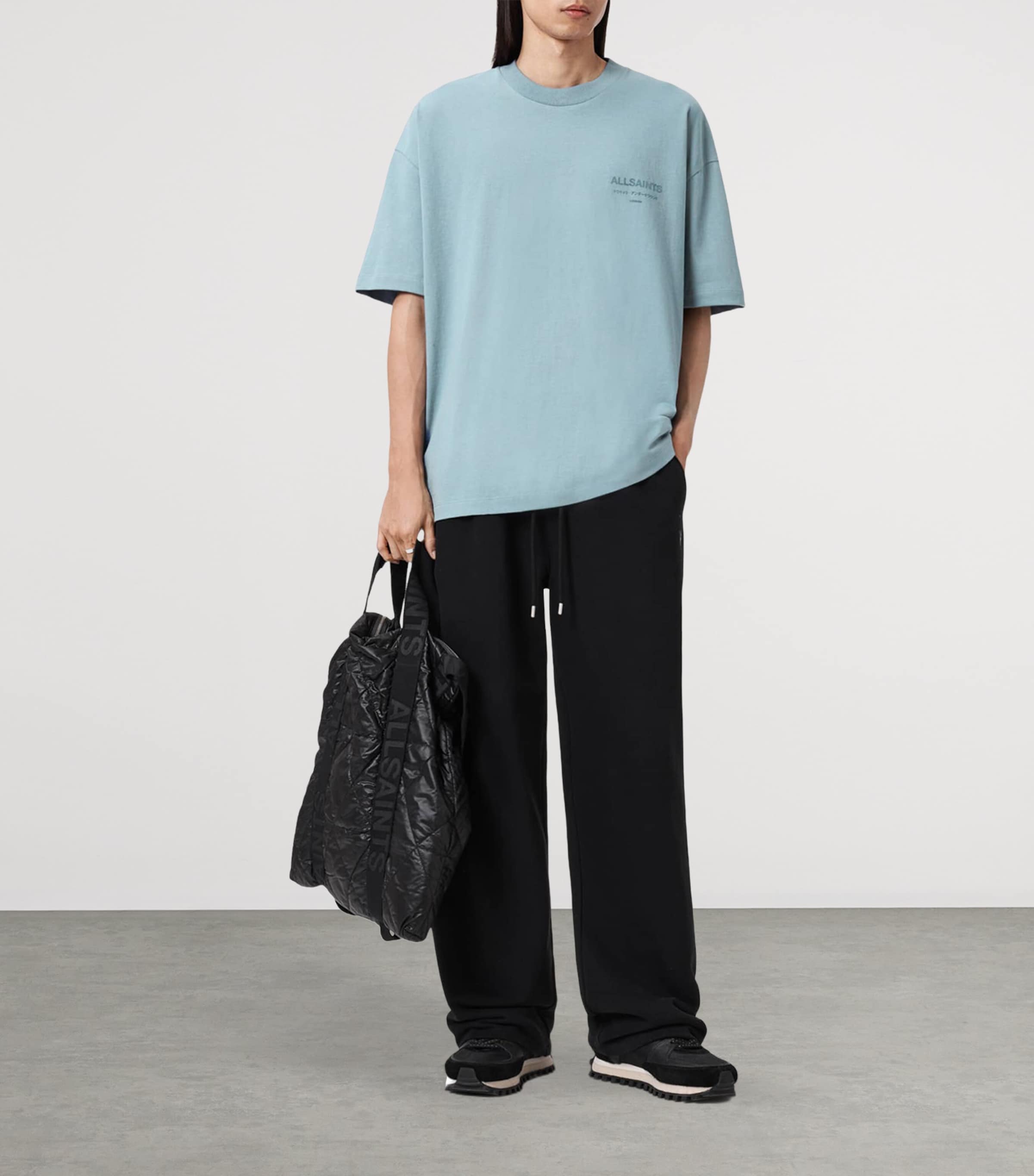 ディセンダント　ラガーシャツ　size1 AllSaints Blue Organic Cotton Xander Oversized T-Shirt | Harrods UK