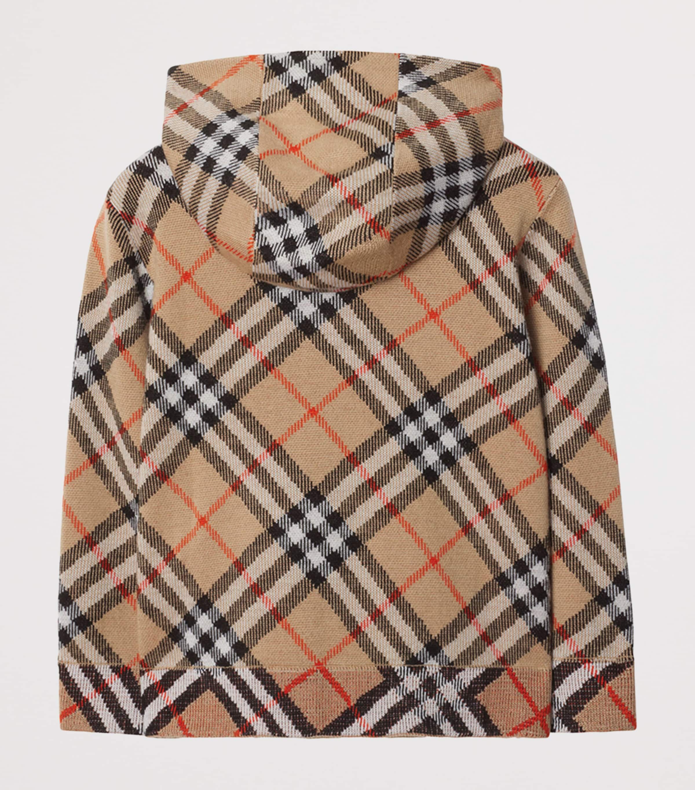 Wool Check Zip-Up Hoodie (3-12 Years) SAND IP CHECK Image 2