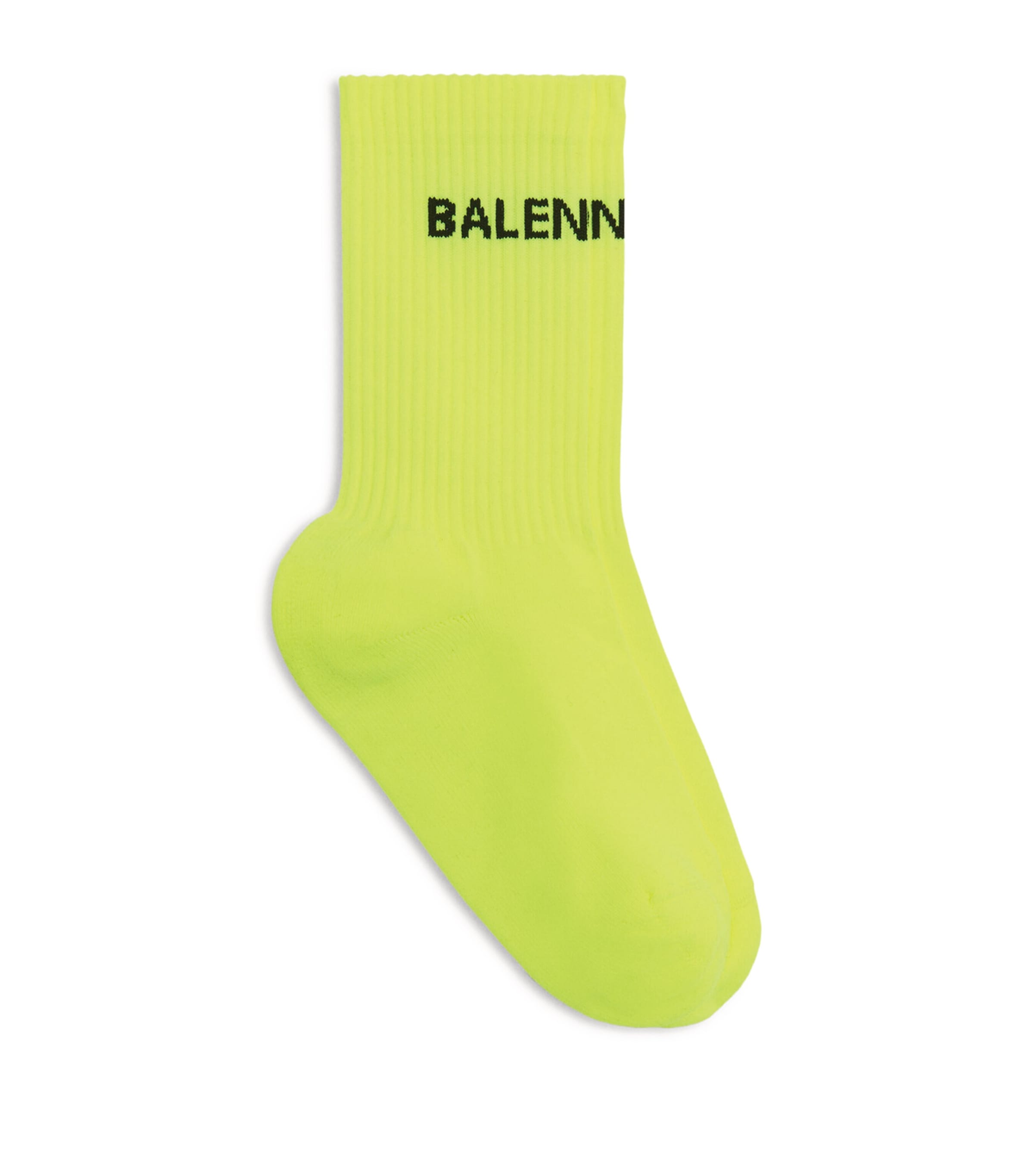 Balenciaga Logo Socks In Yellow