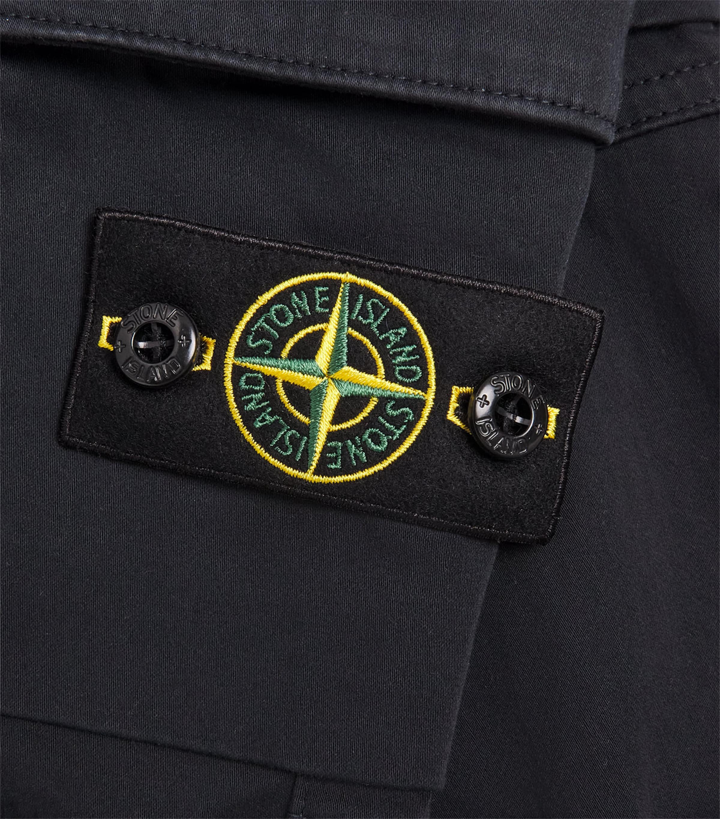 Stone Island Junior Cotton Cargo Trousers (2-14 Years) Black Image 3
