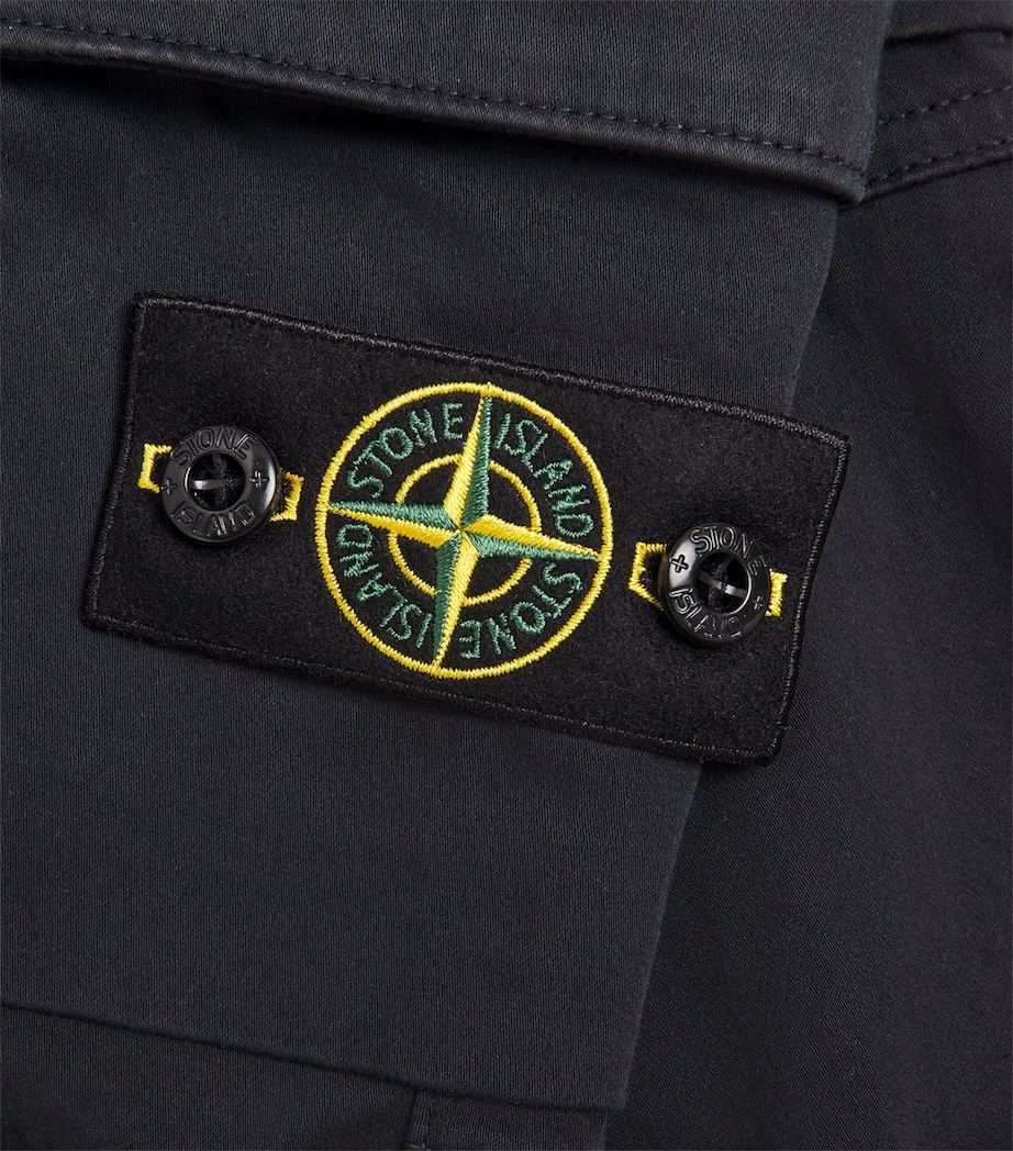 Stone Island Junior Cotton Cargo Trousers (2-14 Years) Black Image 3