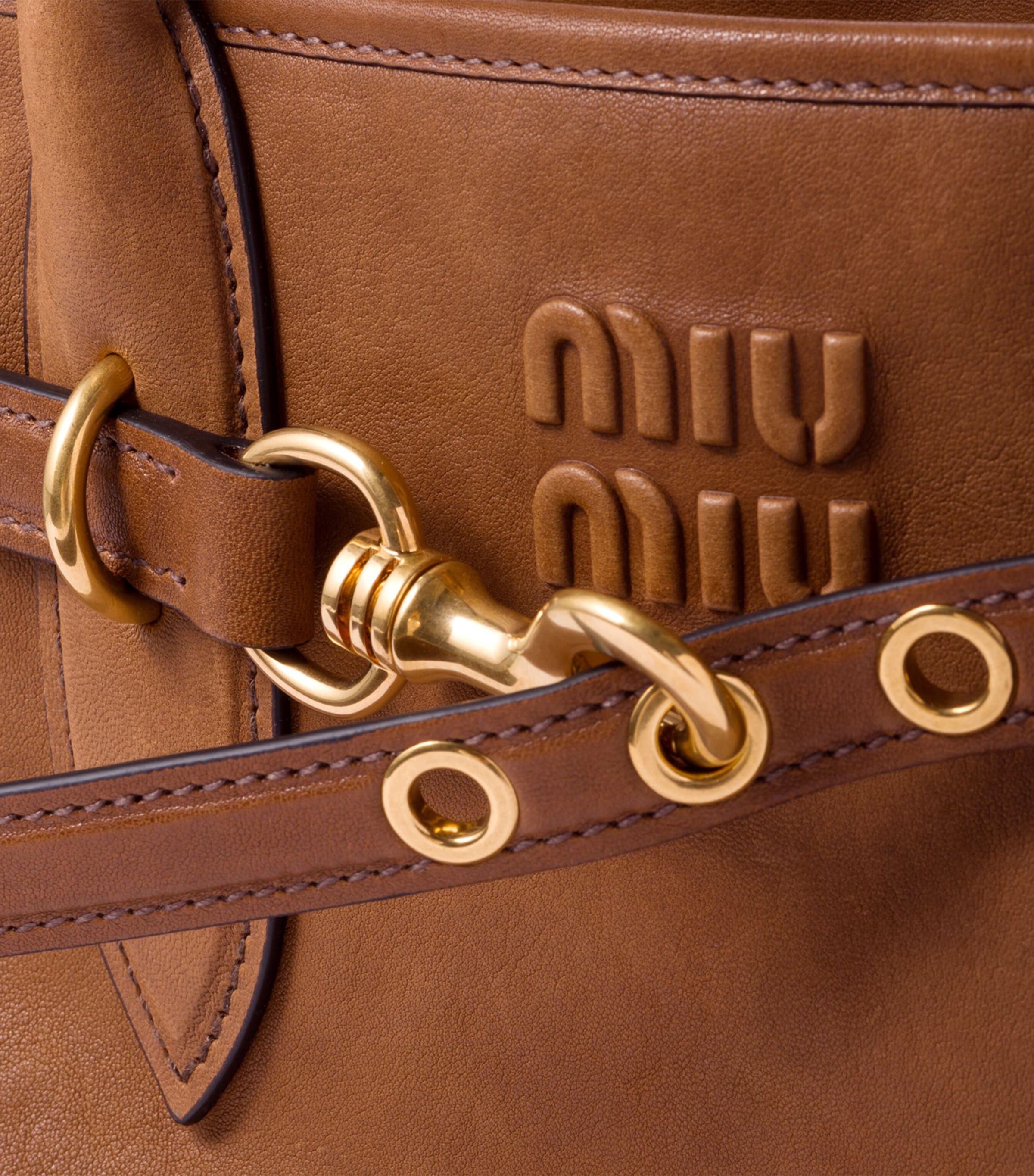 Miu Miu Nappa Leather Aventure Top-Handle Bag Image 5