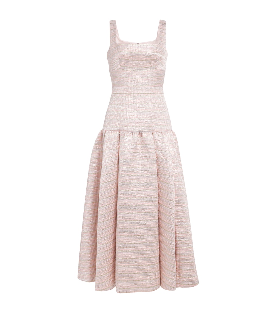 Huishan Zhang Sleeveless Norma Midi Dress Pink Multi