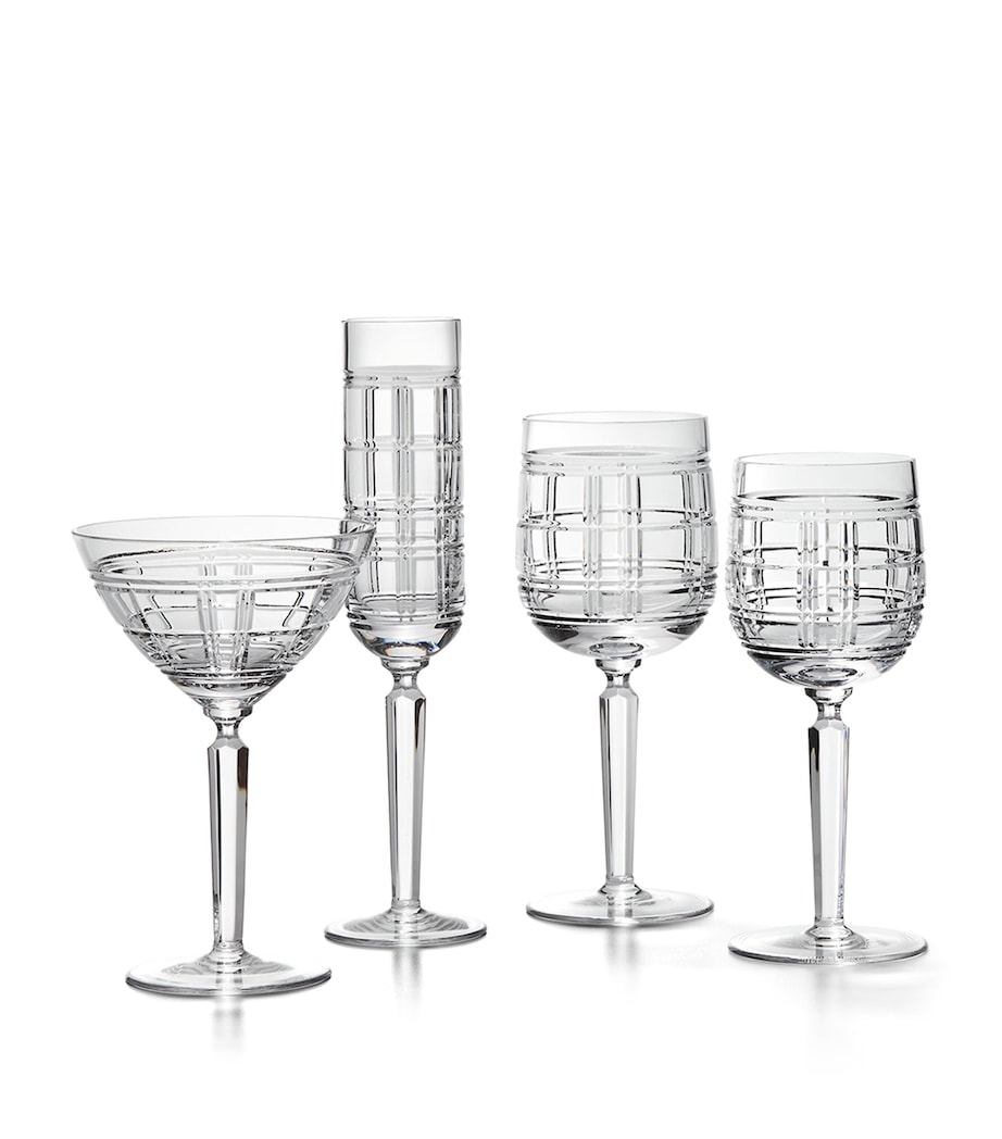 Hudson Plaid Red Wine Glass CLEAR Image 2