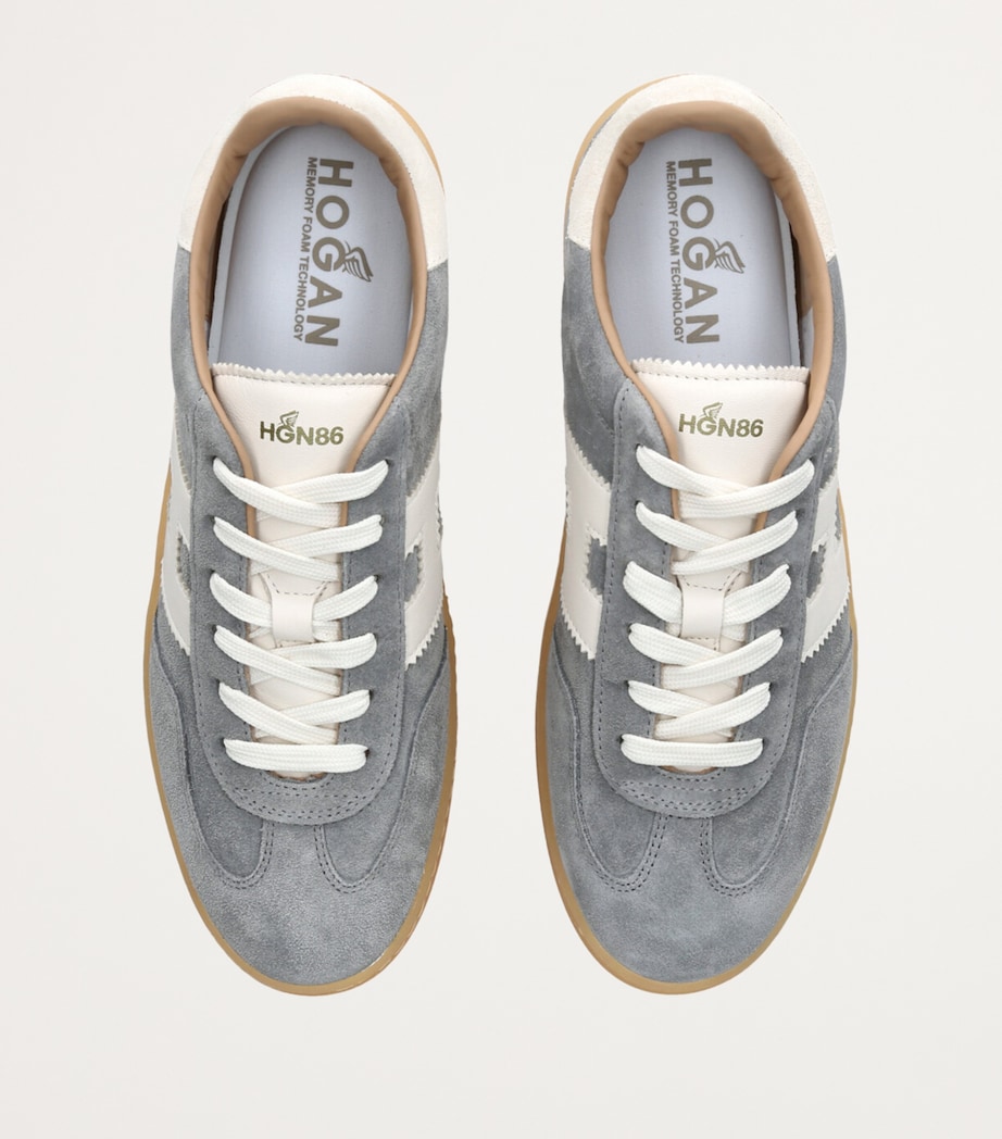 Hogan Suede Cool Sneakers Pale Blue Image 4