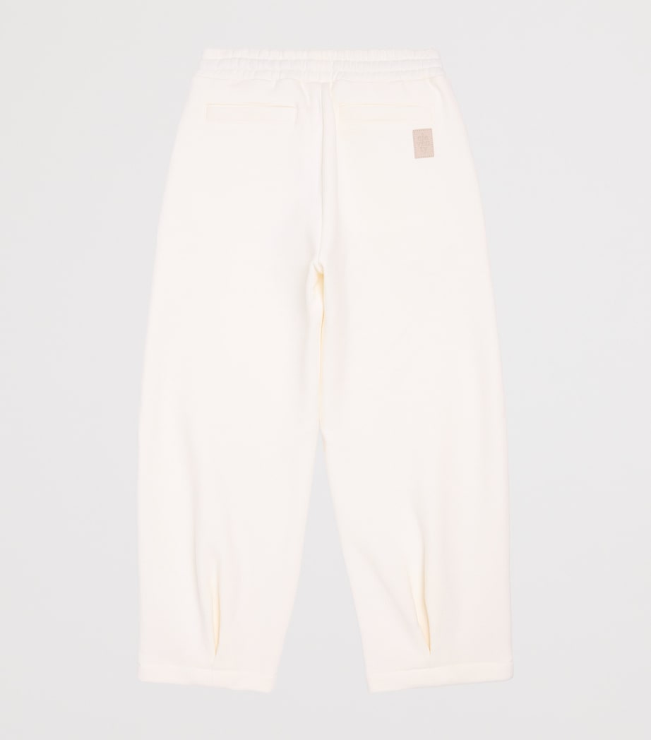 Cotton Stripe-Detail Sweatpants (2-16 Years) 101BGIVORY/BEIGE Image 2