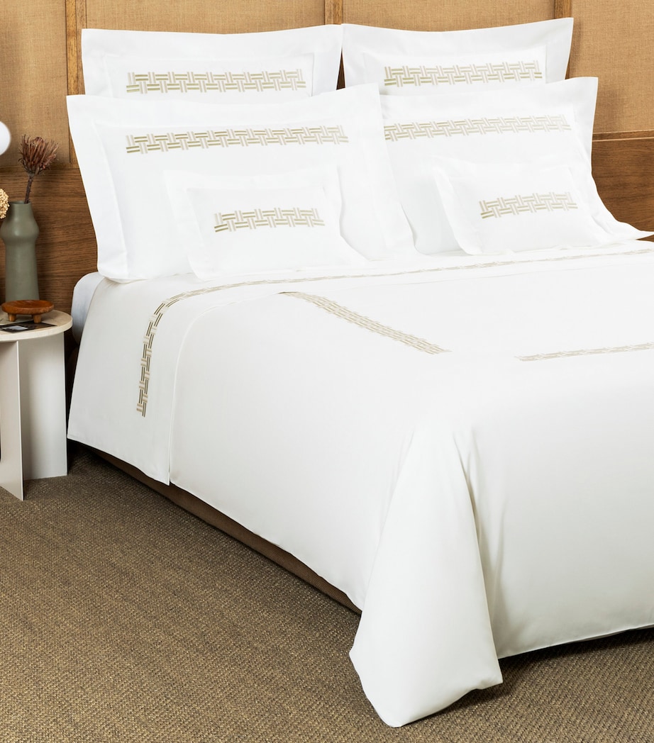 Basket Weave Oxford Pillow Sham (50cm x 70cm) 6E37 - TRANQUIL GREE Image 3