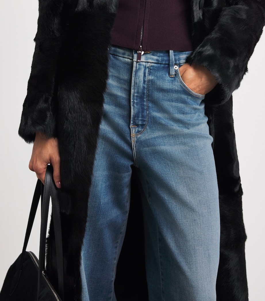 Soft Tech Palazzo Wide-Leg Jeans 986 INDIGO Image 6