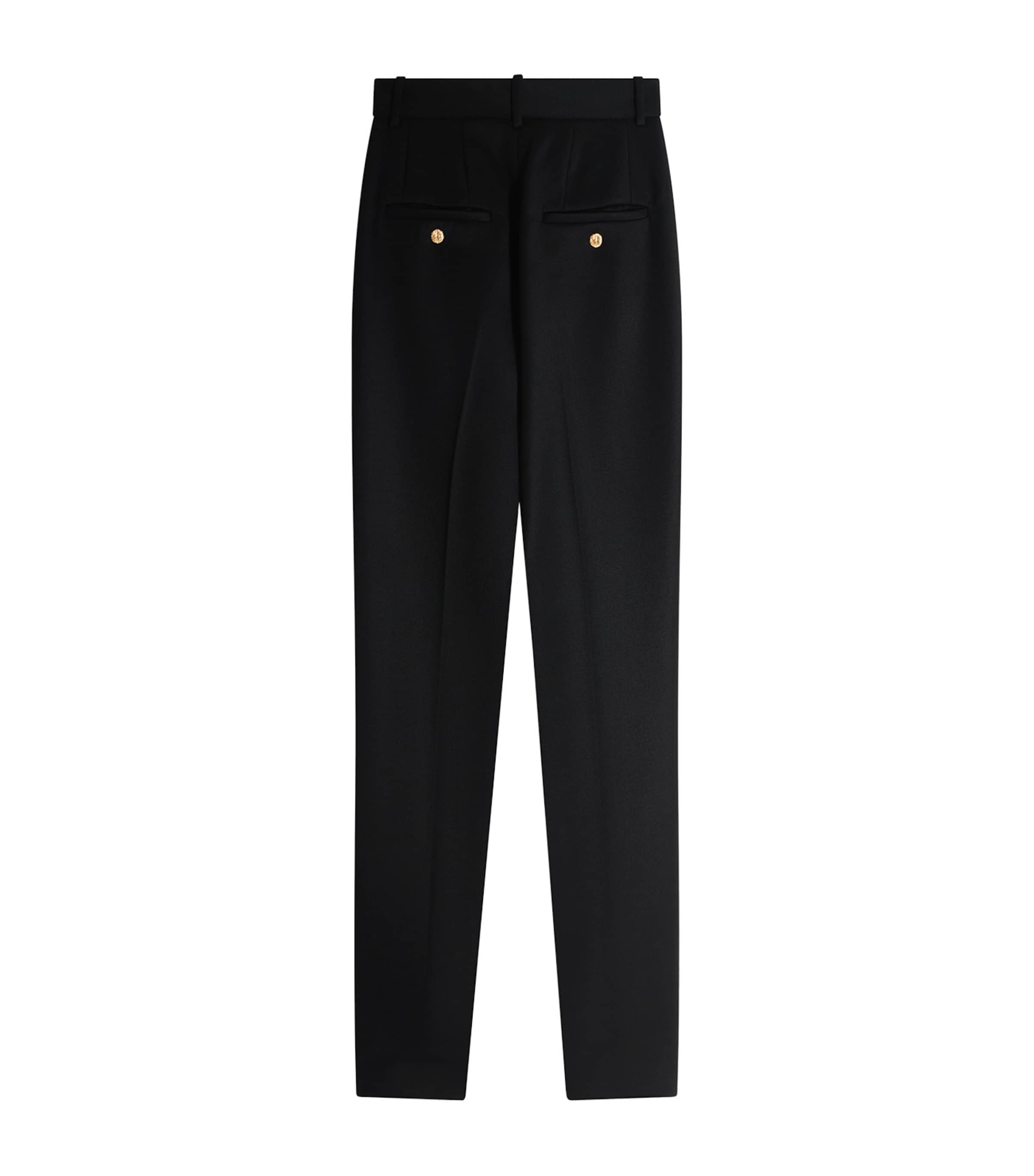 Schiaparelli Womens Virgin Wool Slim Trousers Black Image 4