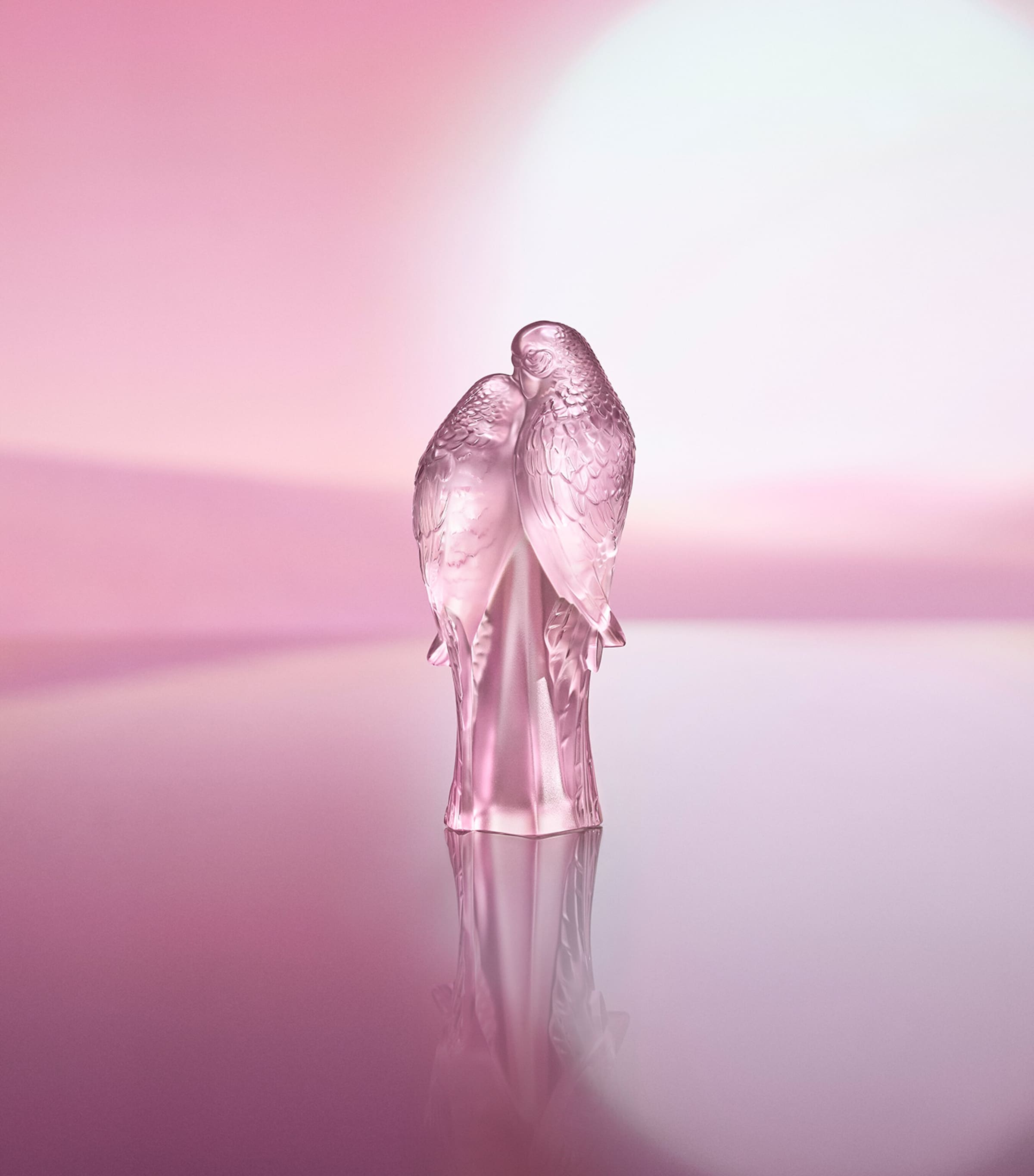 Rose Nebula Two Parakeets Sculpture INCOLORE Image 2