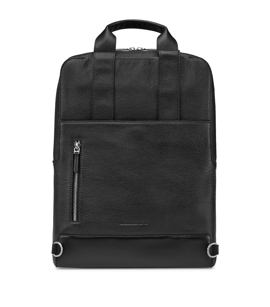 Leather Laptop Bag BLACK Image 3