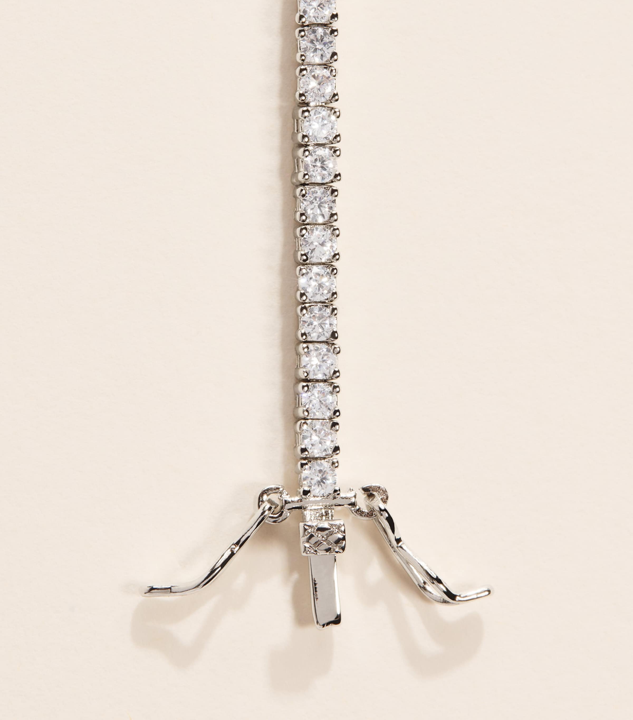 Nialaya Jewelry Mini Silver-Plated Tennis Bracelet Image 3