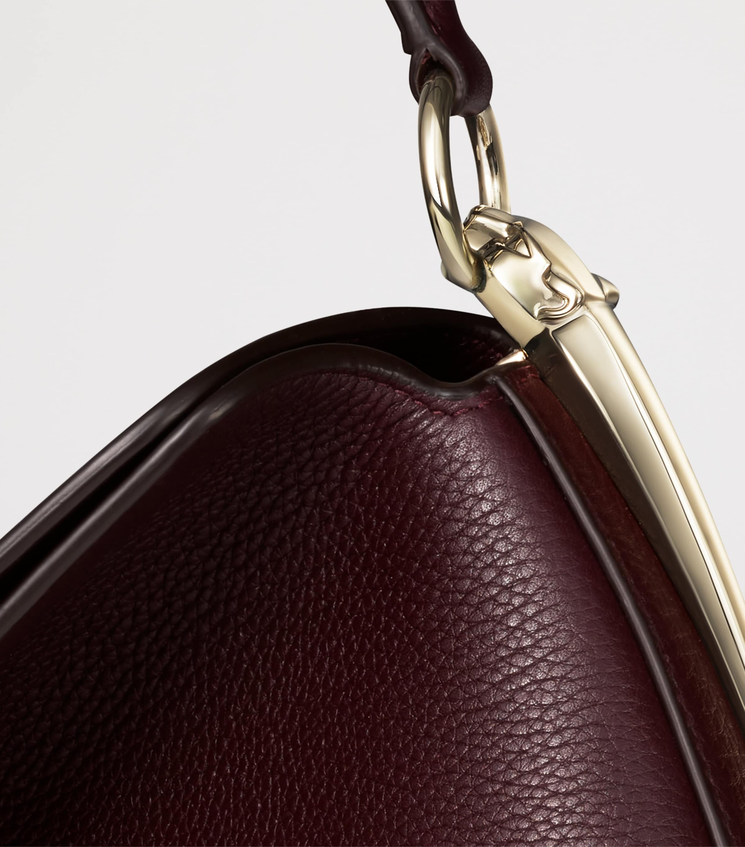 Small Leather Panthère Hobo Shoulder Bag GRAPE Image 2
