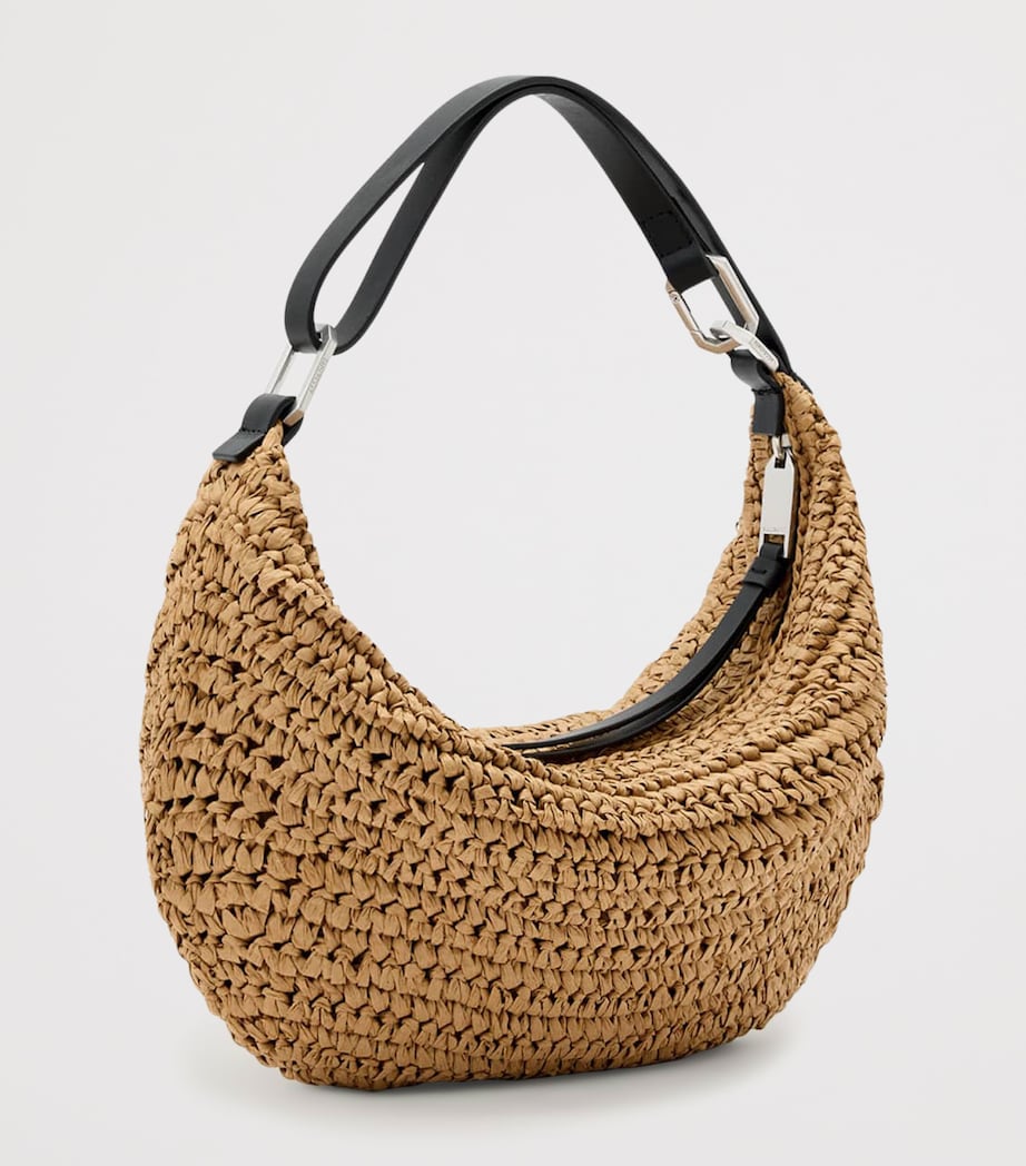 AllSaints Small Paper Luna Shoulder Bag Biscuit Brown Image 3