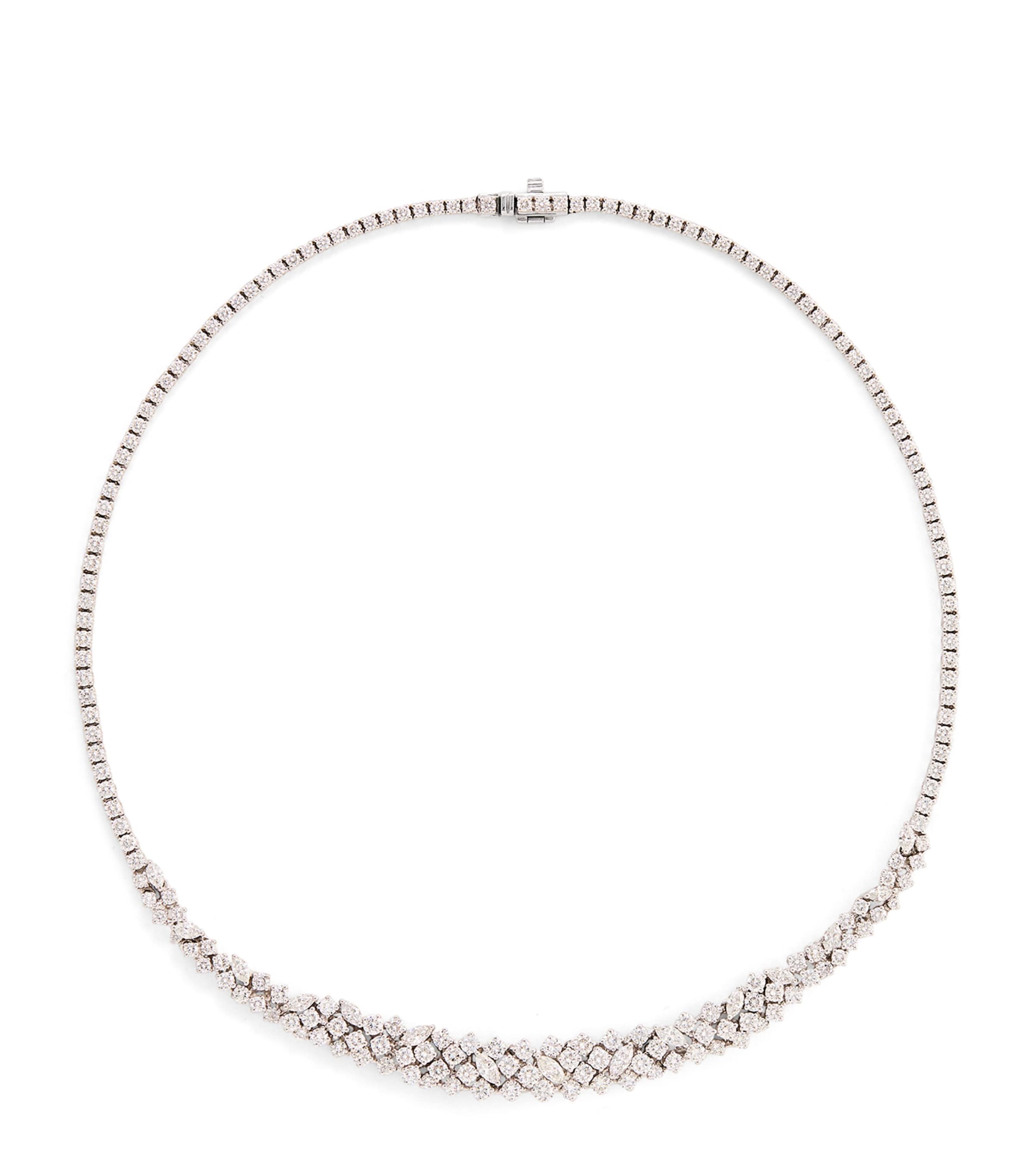 Yeprem White Gold And Diamond Y-couture Statement Necklace