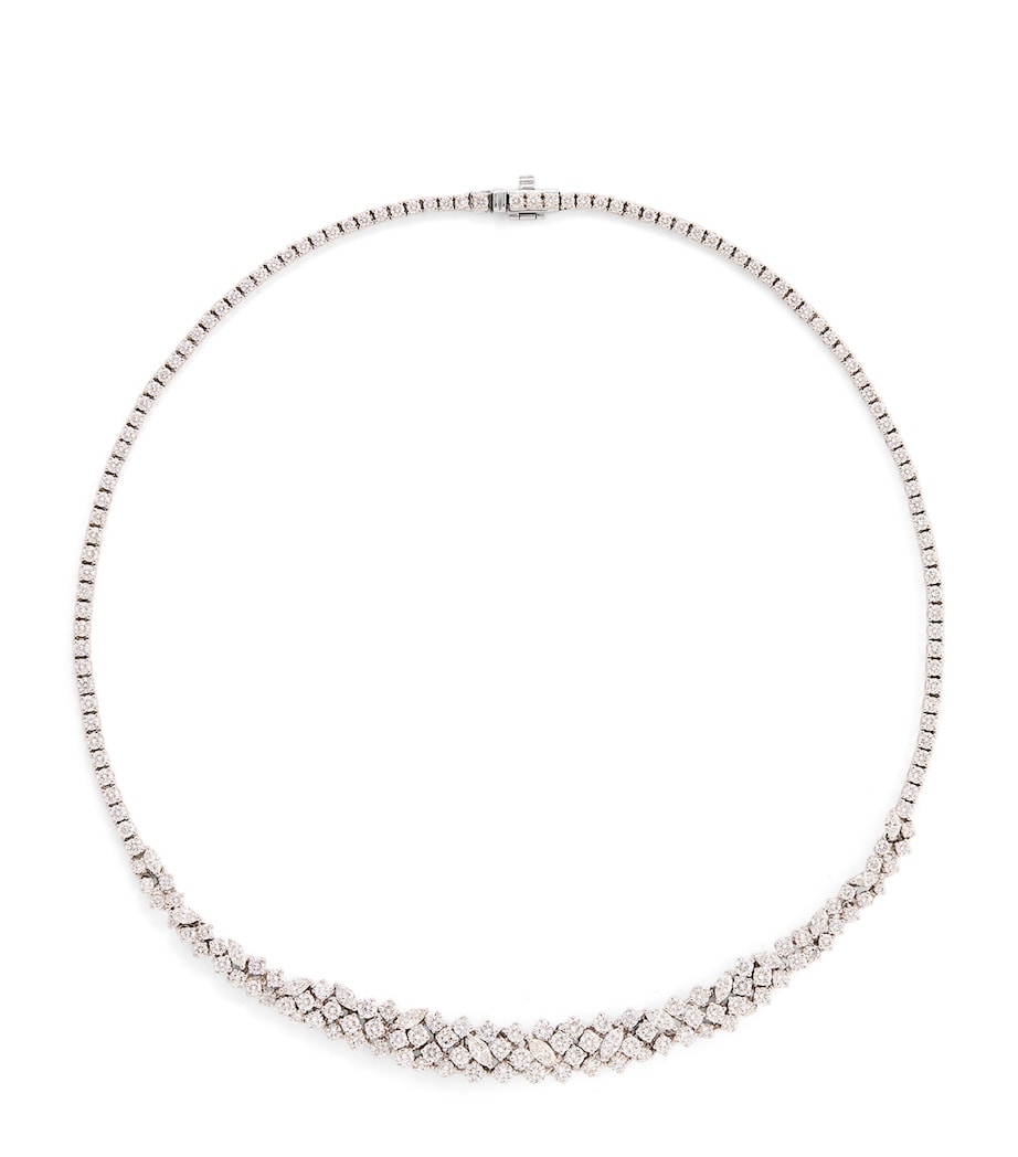 Yeprem White Gold and Diamond Y-Couture Statement Necklace White Gold Image 1