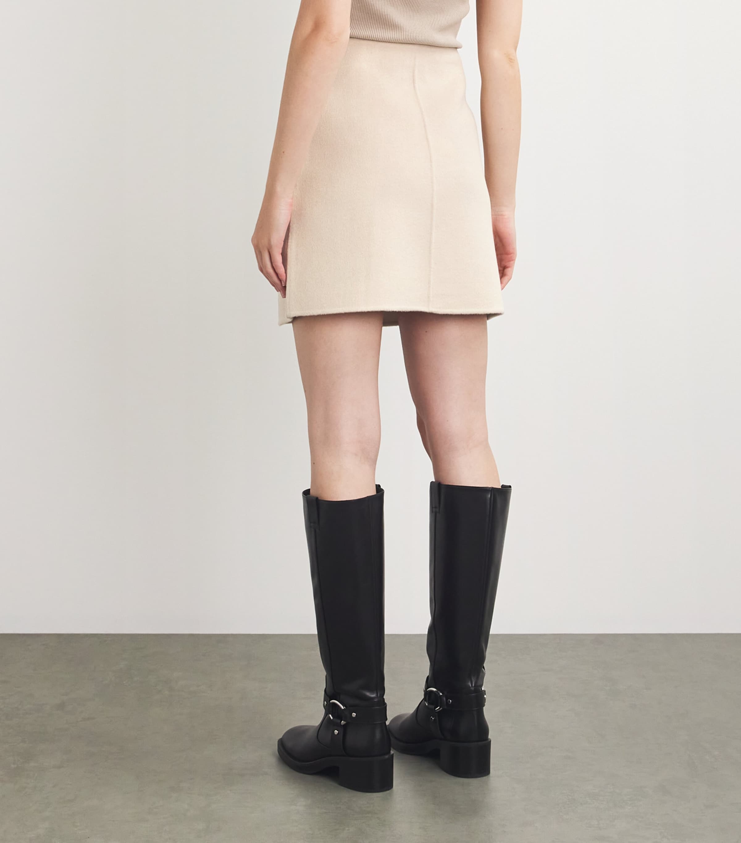 Wool-Blend Mini Skirt BEIGE Image 4