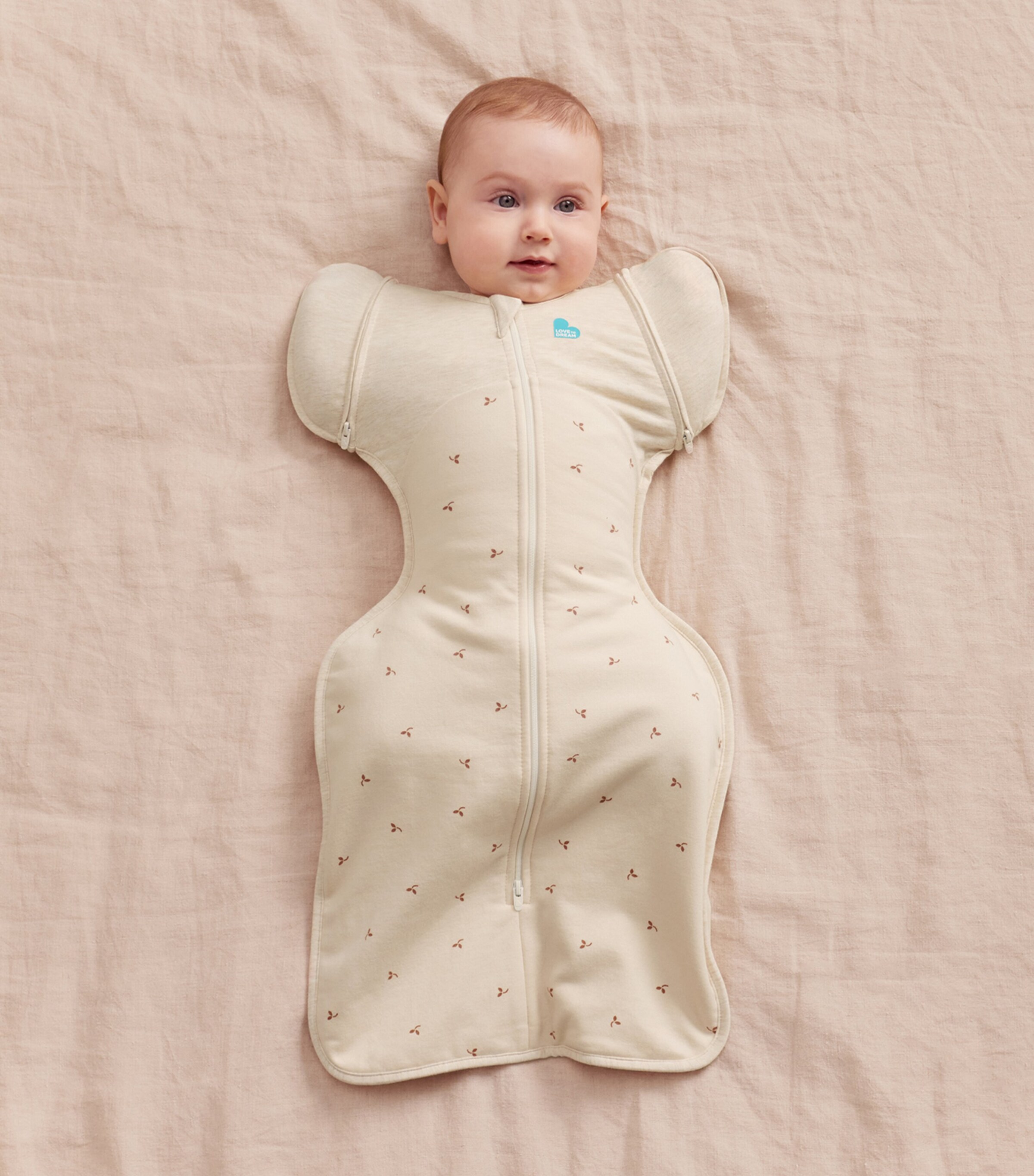2.5 TogTwig Swaddle Transition Sleeping Bag OATMEAL Image 2
