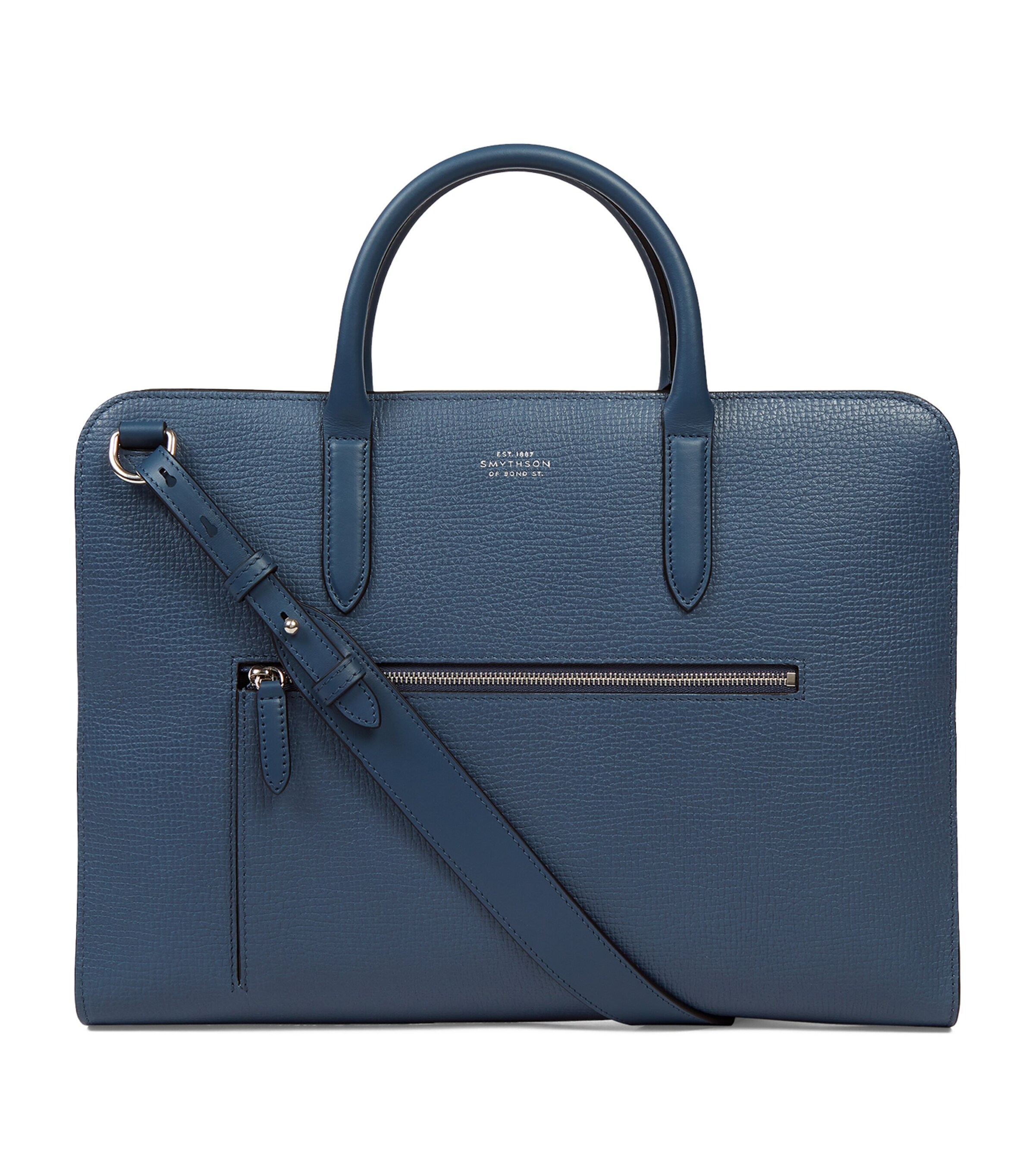Leather Ultra Slim Briefcase ADMIRAL BLUE Image 2