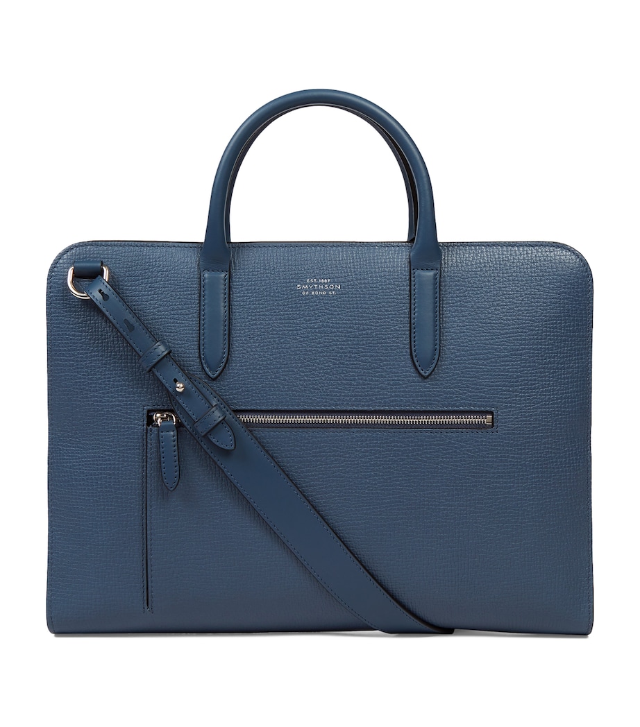 Leather Ultra Slim Briefcase ADMIRAL BLUE Image 2