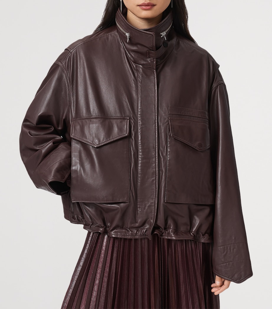 Clay Leather Jacket OXBLOOD RED Image 4