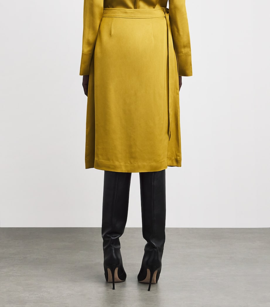 Crepe Jeanne Pleated Mini Skirt AMBER Image 4