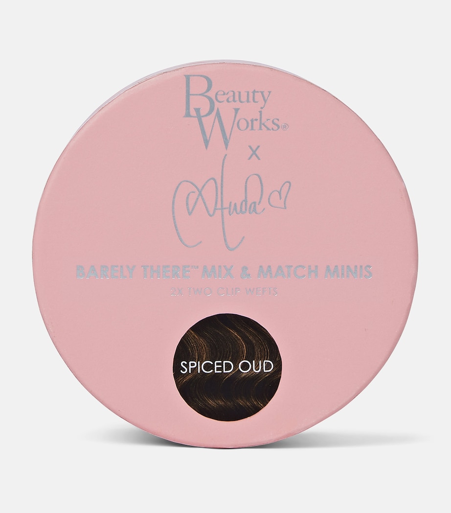 Beauty Works x Huda BARELY THERE Mix & Match Minis Clip-In Hair Extensions (18") ICED BLONDE Image 3