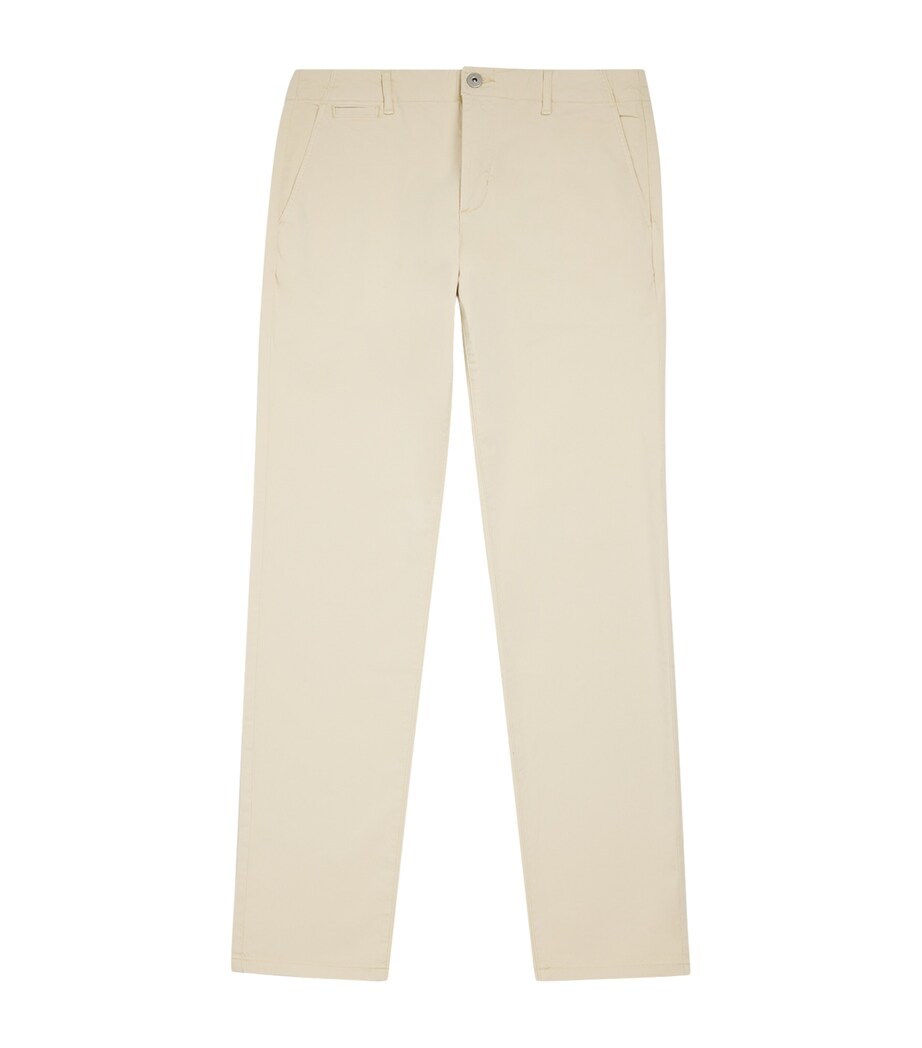 PAIGE Mens Cotton Danford Straight Chinos Cream Tusk Image 1