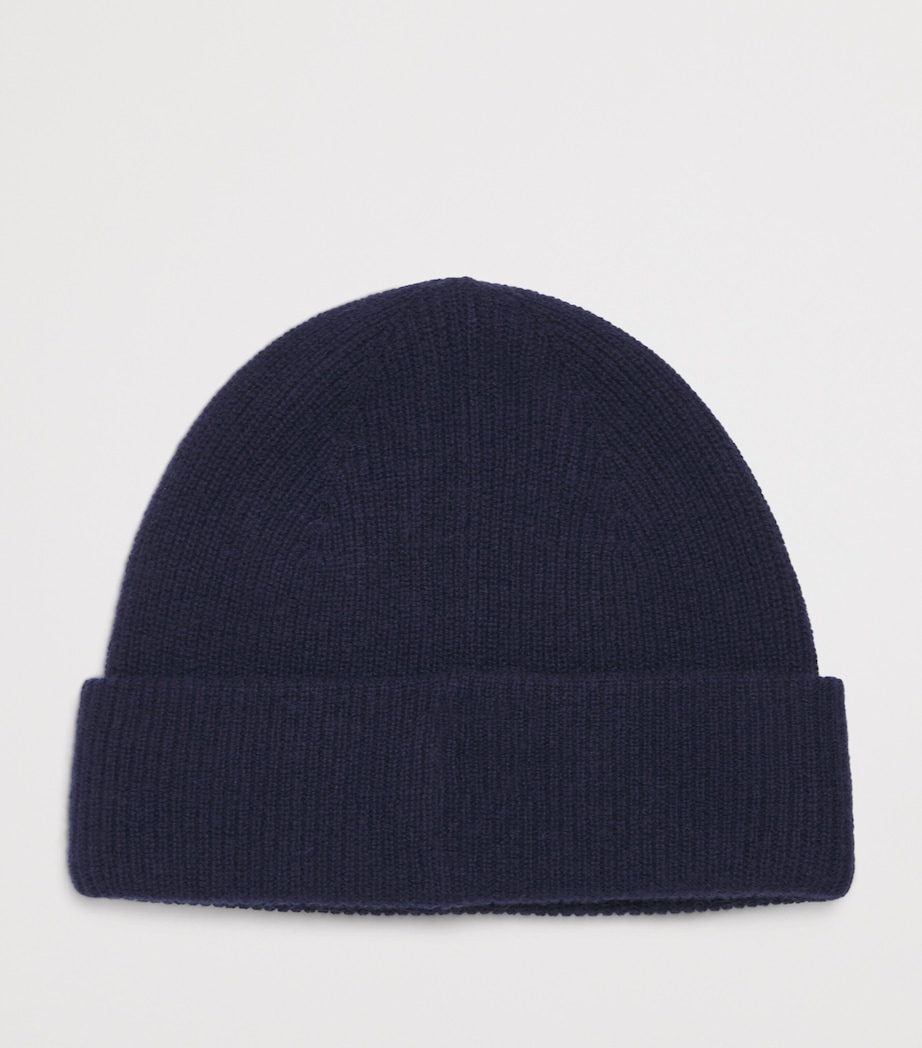 Cashmere Polo Pony Beanie BLUE Image 2