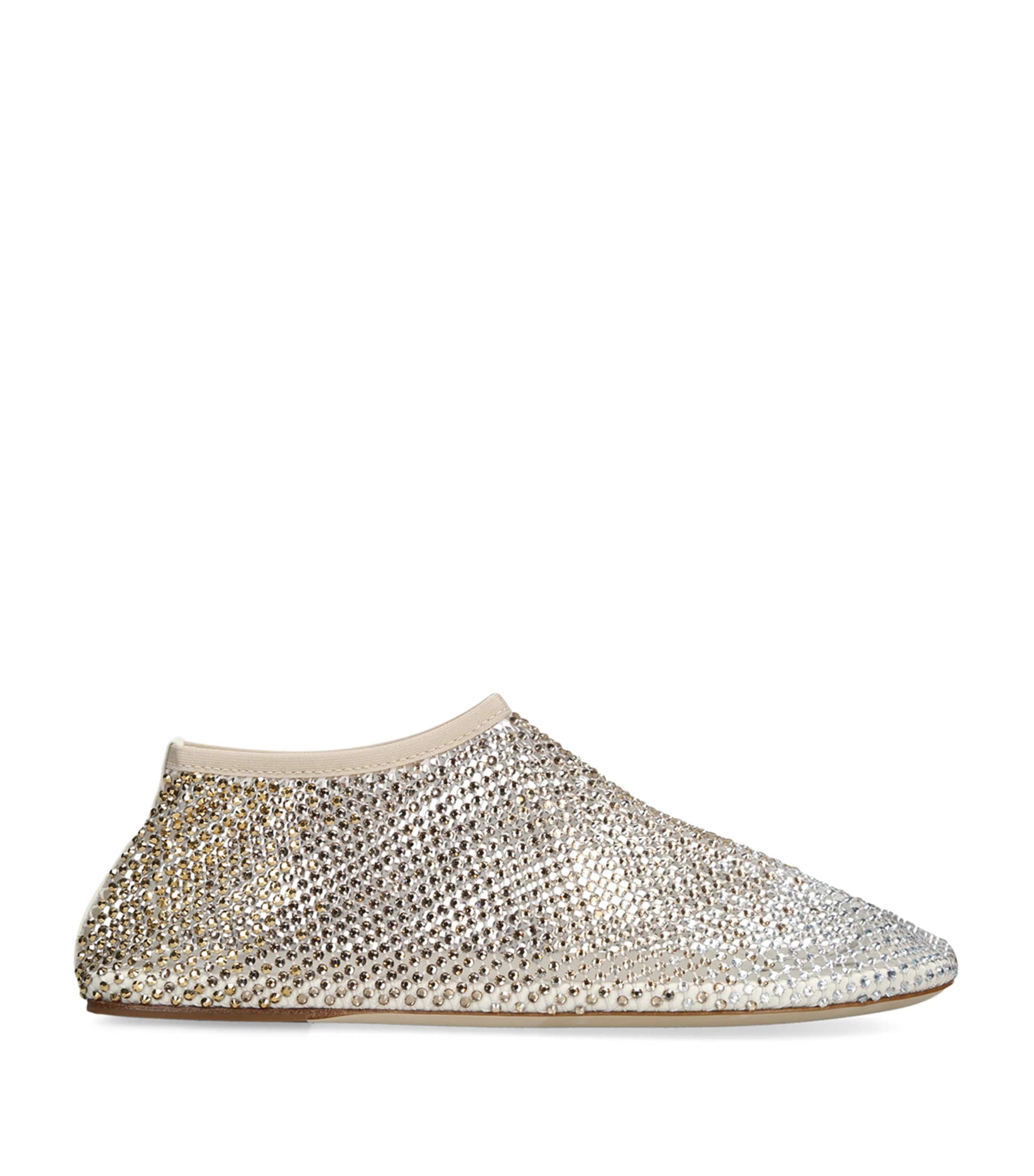 Christopher Esber Mesh Embellished Minette Ballet Flats Gold Image 1