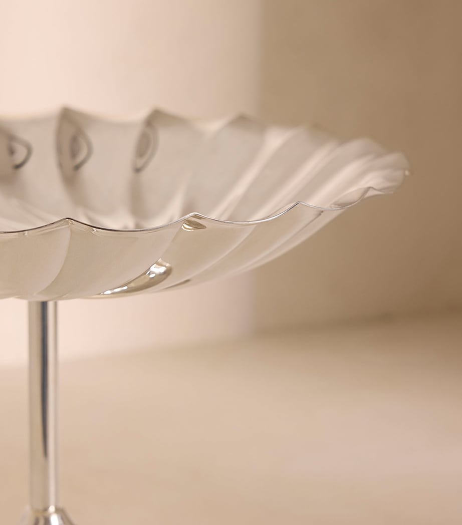 Soho Home Silver-Plated Stainless Steel Mews Footed Platter Silver Image 3