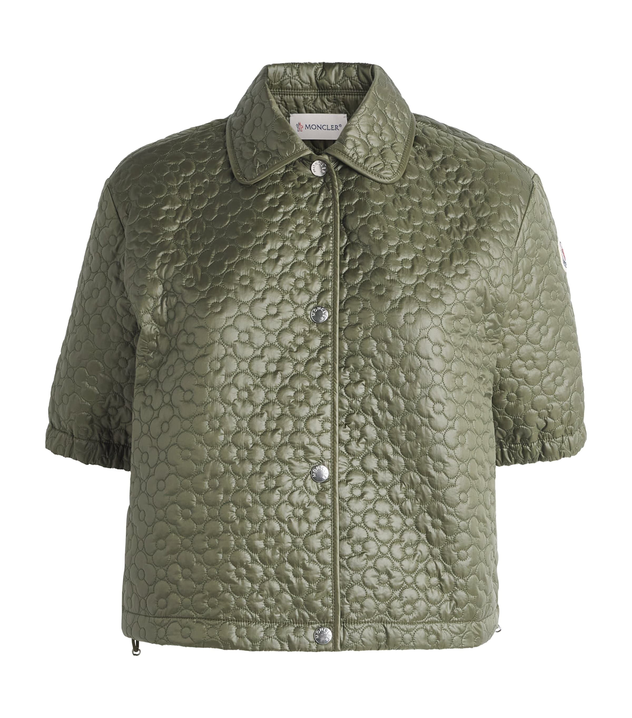 moncler トップス　フローラル Moncler Green Floral-Quilted Overshirt | Harrods US