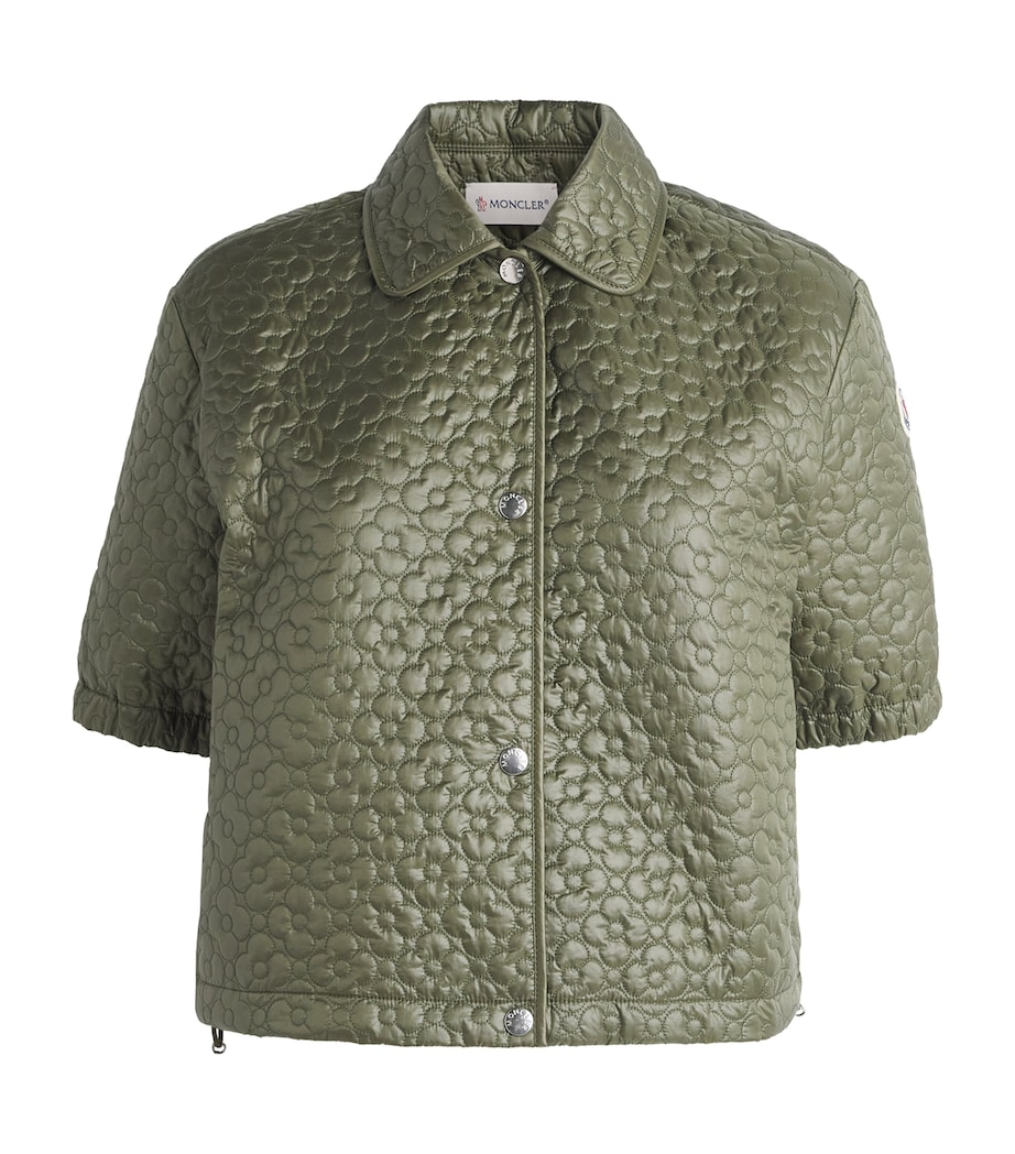 Moncler Womens Floral-Quilted Overshirt Image 1