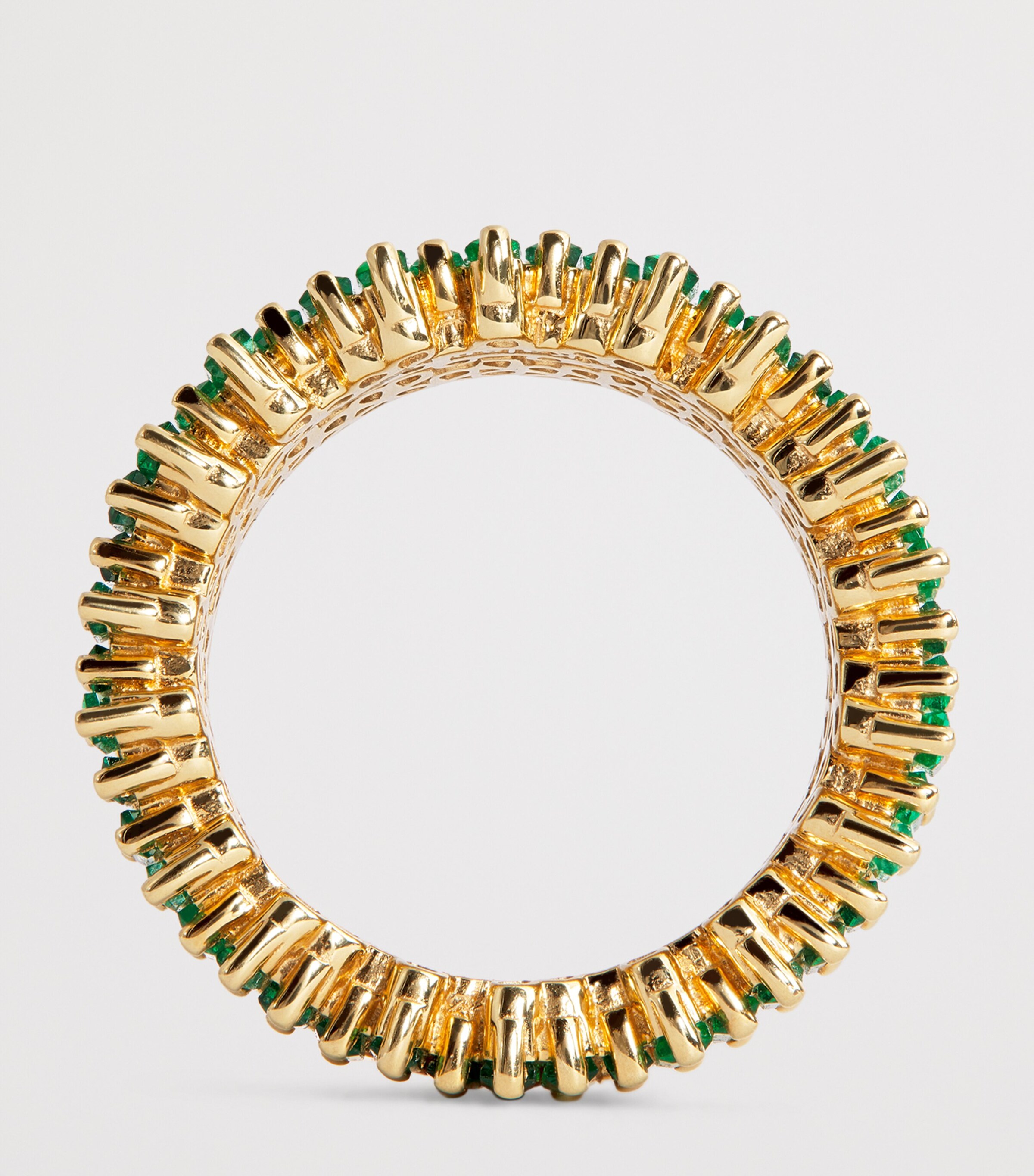 Suzanne Kalan Yellow Gold and Emerald Golden Age Eternity Ring (Size 7) Yg/emer Image 4