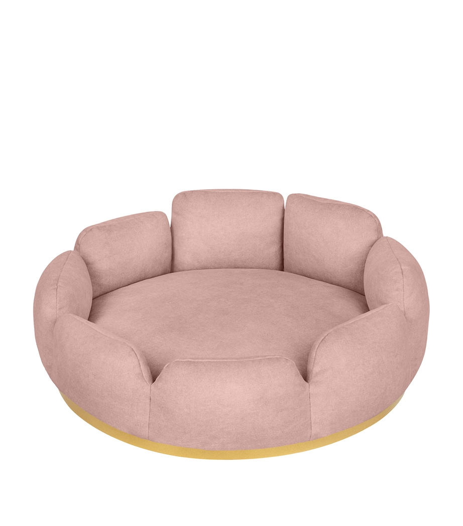 Small Camelia Dog Sofa BLUSH PINK+GOLD Image 2