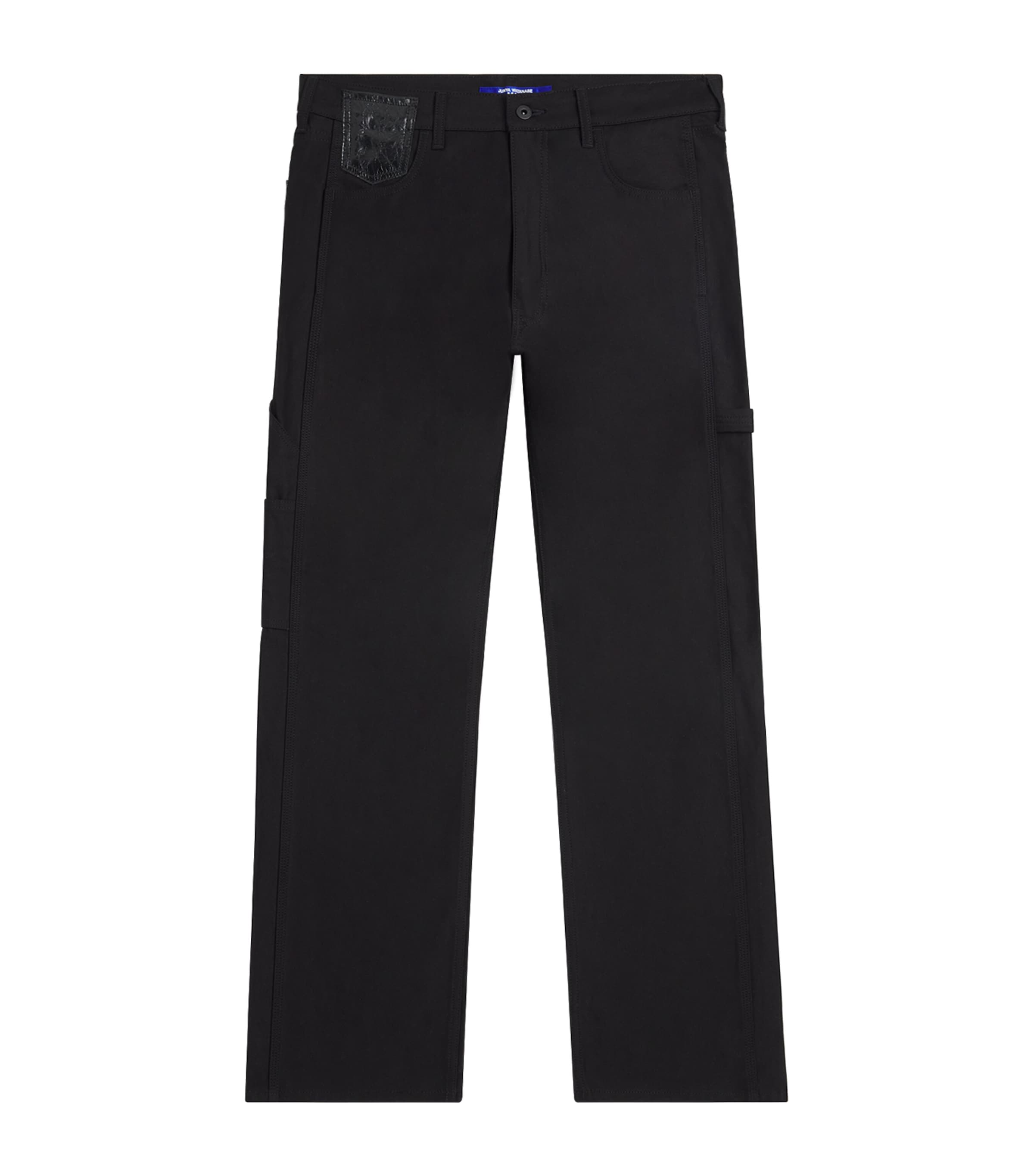 Junya Watanabe Calfskin-trim Straight Jeans In Black