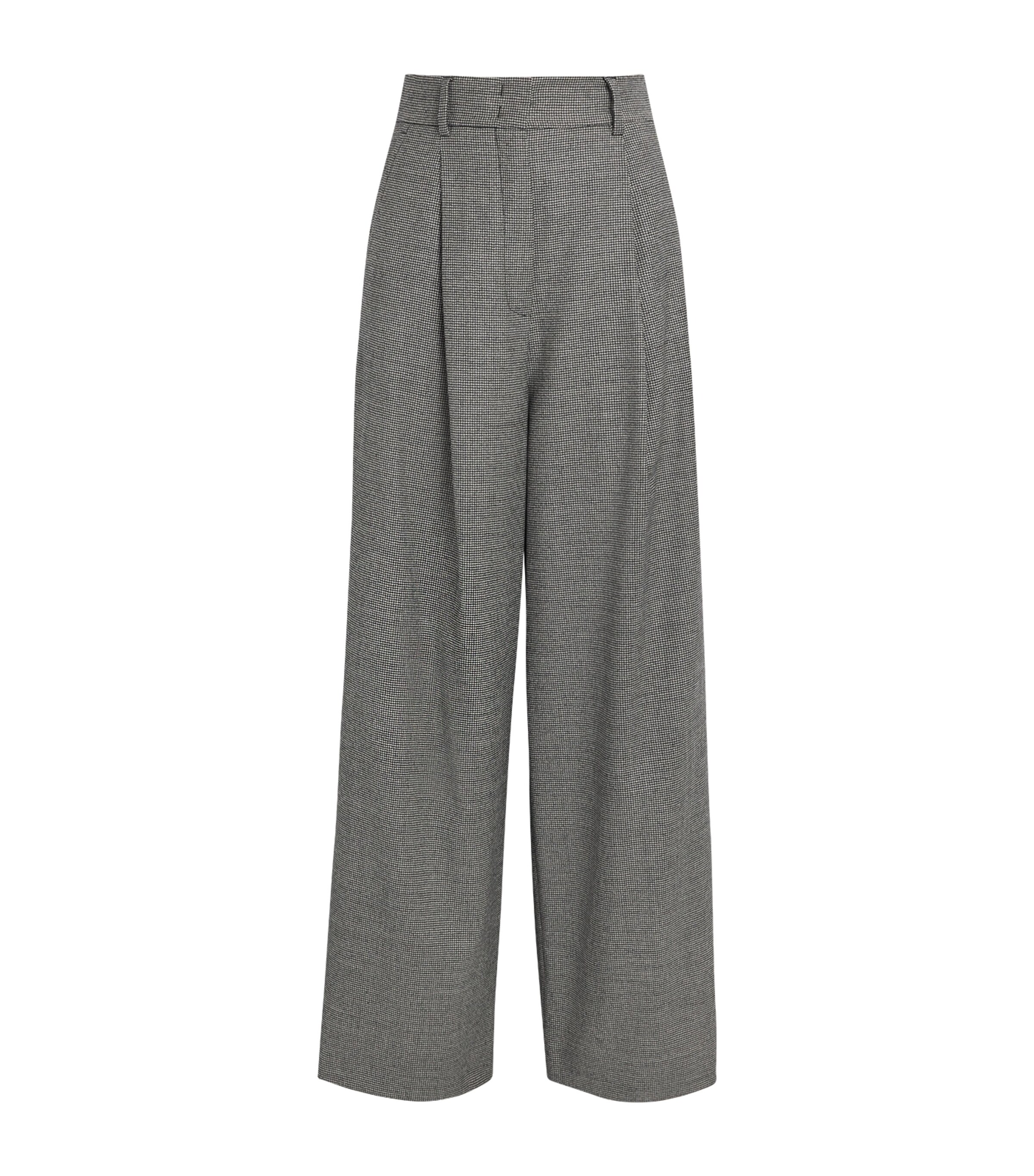 Weekend Max Mara Virgin Wool Houndstooth Tailored Trousers | Women Clothing | Trousers | Tailored Trousers | Workwear | Designers | Weekend Max Mara