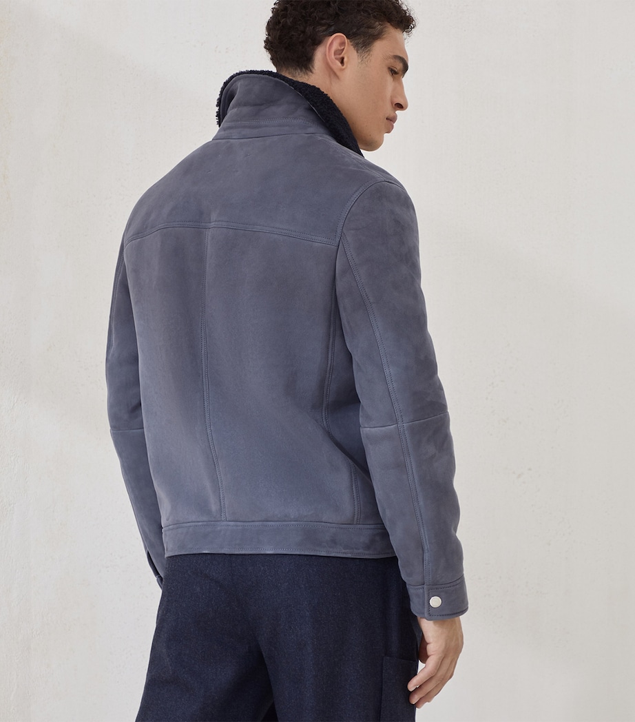 Suede-Shearling Four-Pocket Jacket C4249 Image 3