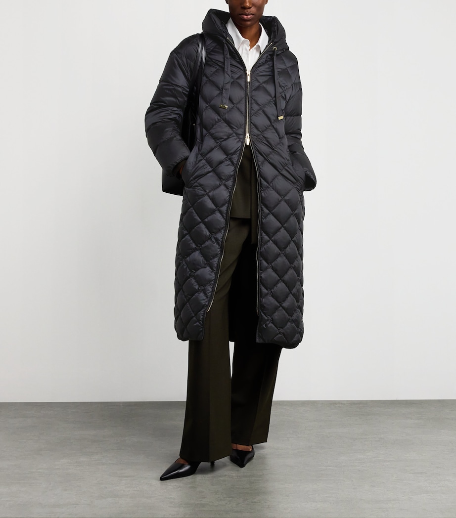 The Cube Quilted Down Parka Coat BLACK Image 2