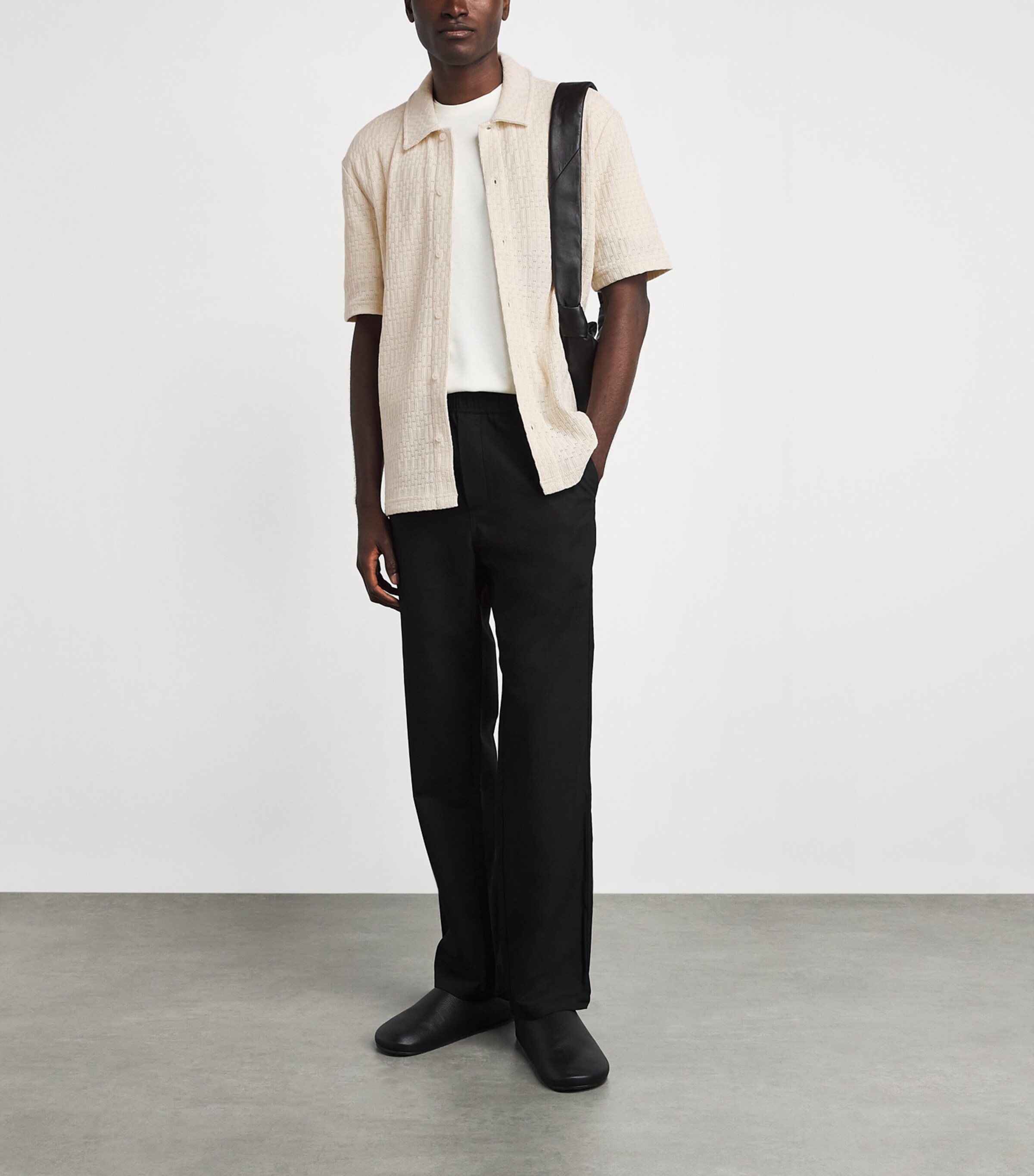 Samsøe Samsøe Mens Knitted Sakvist Shirt Silver Birch Image 2