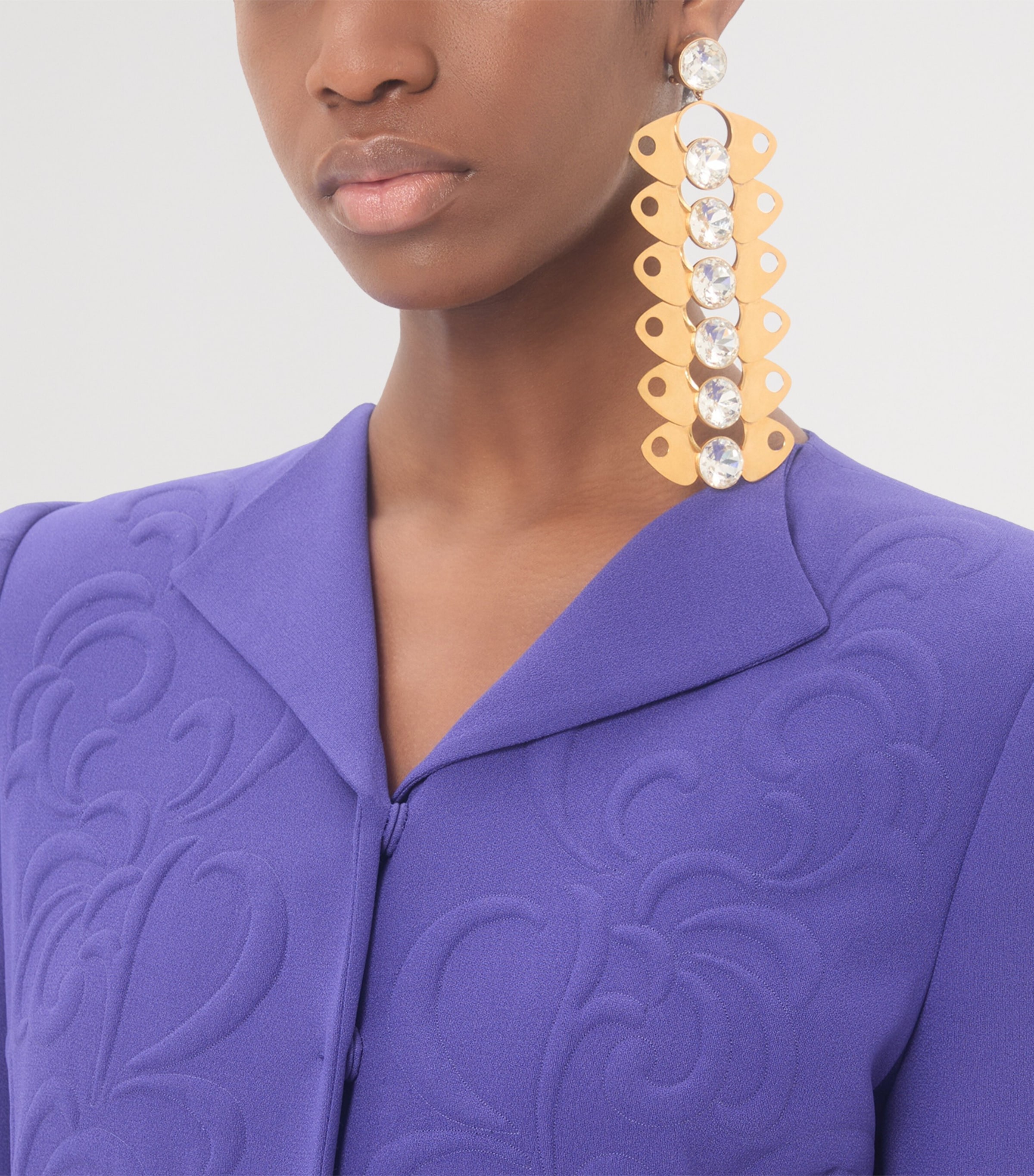 Valentino Garavani Embellished Pages Single Earring Image 2
