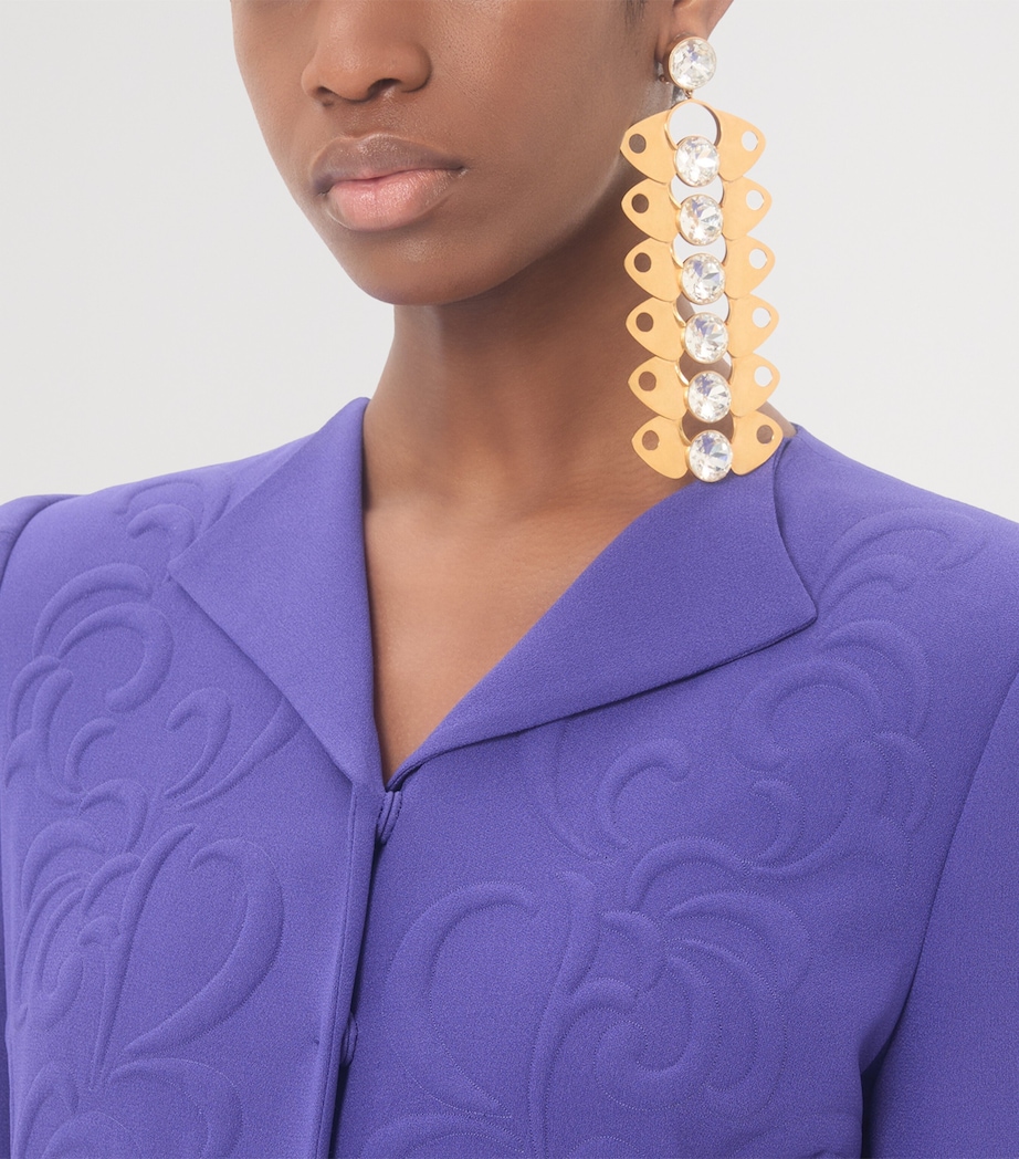 Valentino Garavani Embellished Pages Single Earring Image 2
