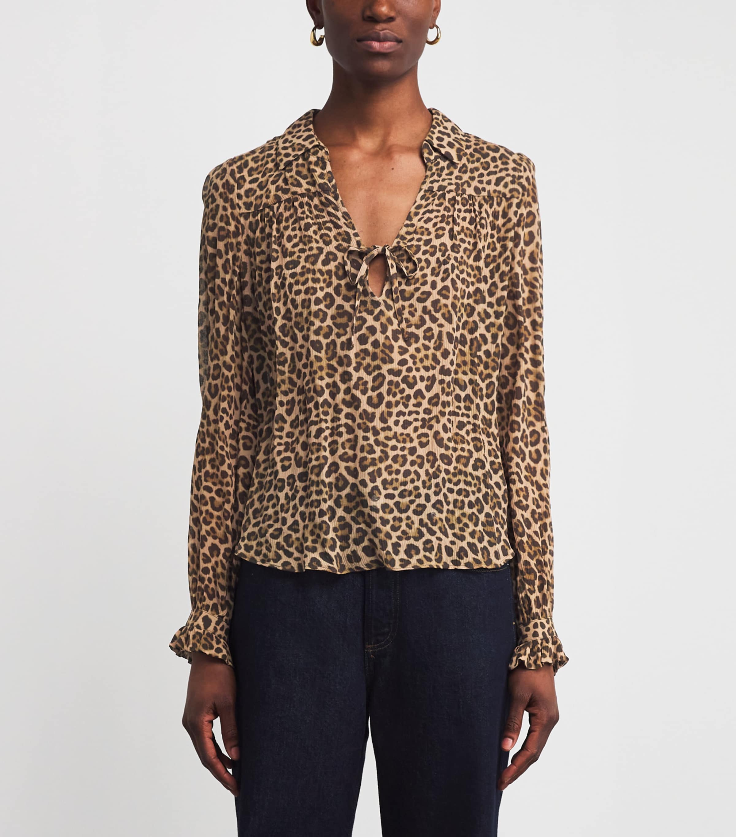 Silk Leopard Print Blouse NATURAL MULTI Image 3